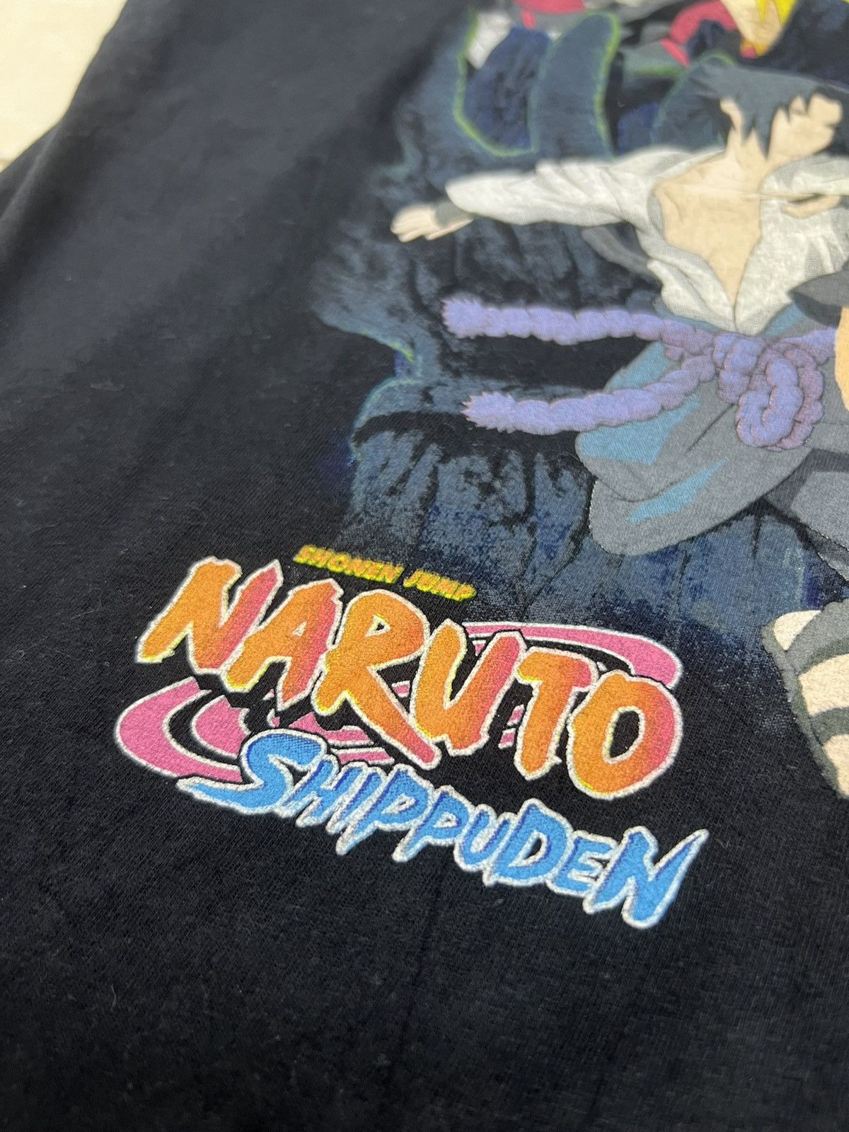 Anime Vintage Naruto Shippuden Akatsuki Kakashi Sakuke Anime Tee Size US L / EU 52-54 / 3 - 4 Thumbnail
