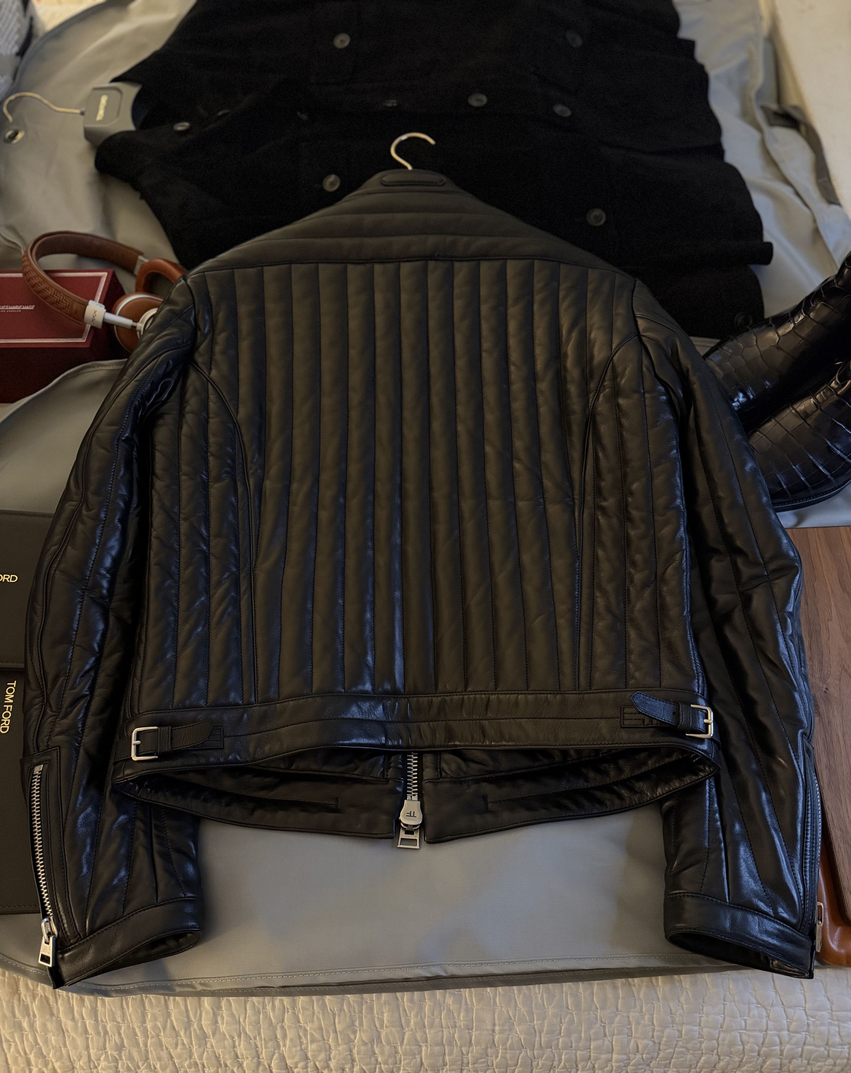 Tom Ford Ultimate New $8,200 w/tax Channel Quilted Cafe Racer Size US L / EU 52-54 / 3 - 18 Thumbnail