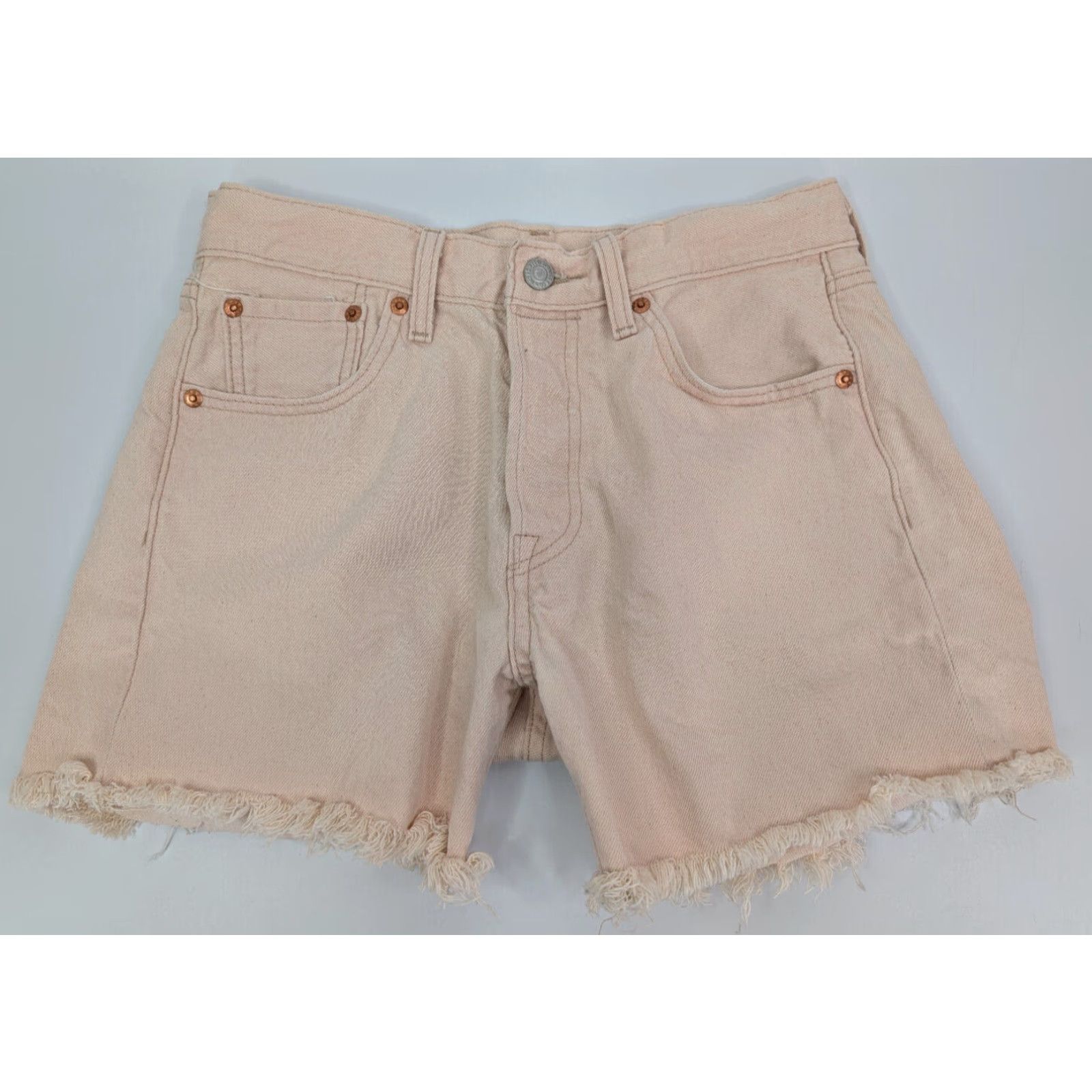 Levi's Levi’s Fresh Collection Shorts Pink 501 Button Fly Cut Off Size 29 Size US 29 - 3 Thumbnail