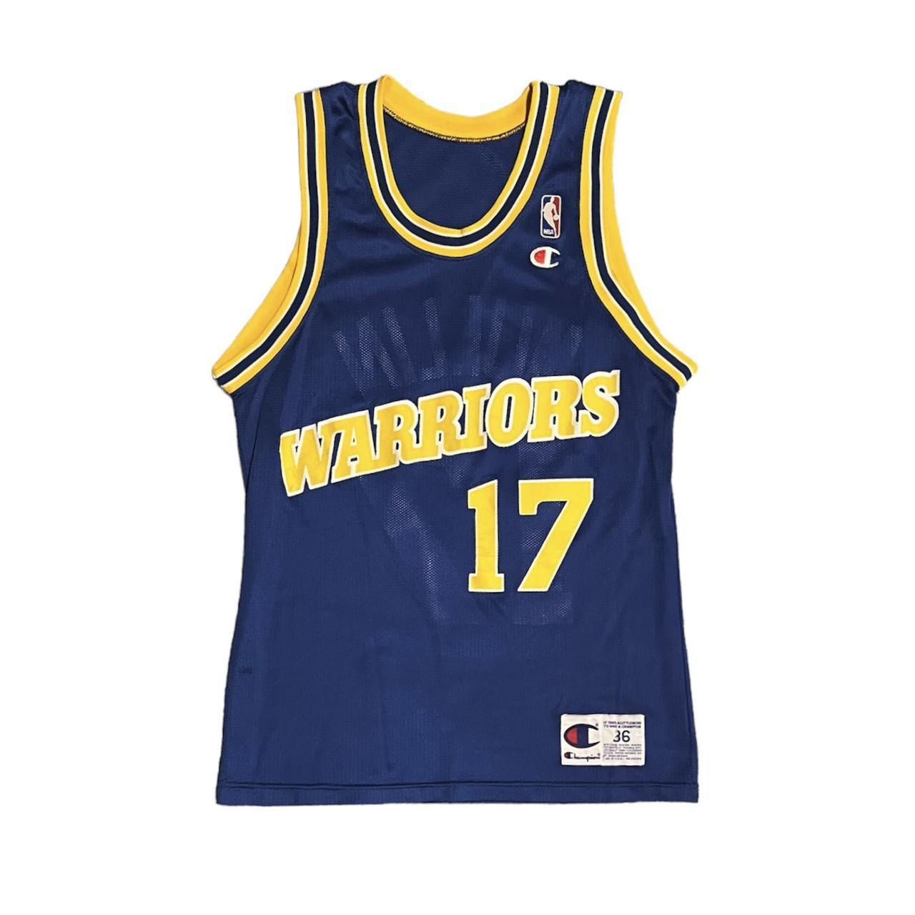 Image of Champion x Jersey 90's Nba Chris Mullin Golden State Warriors Basketball Jersey in Royal Blue (Size