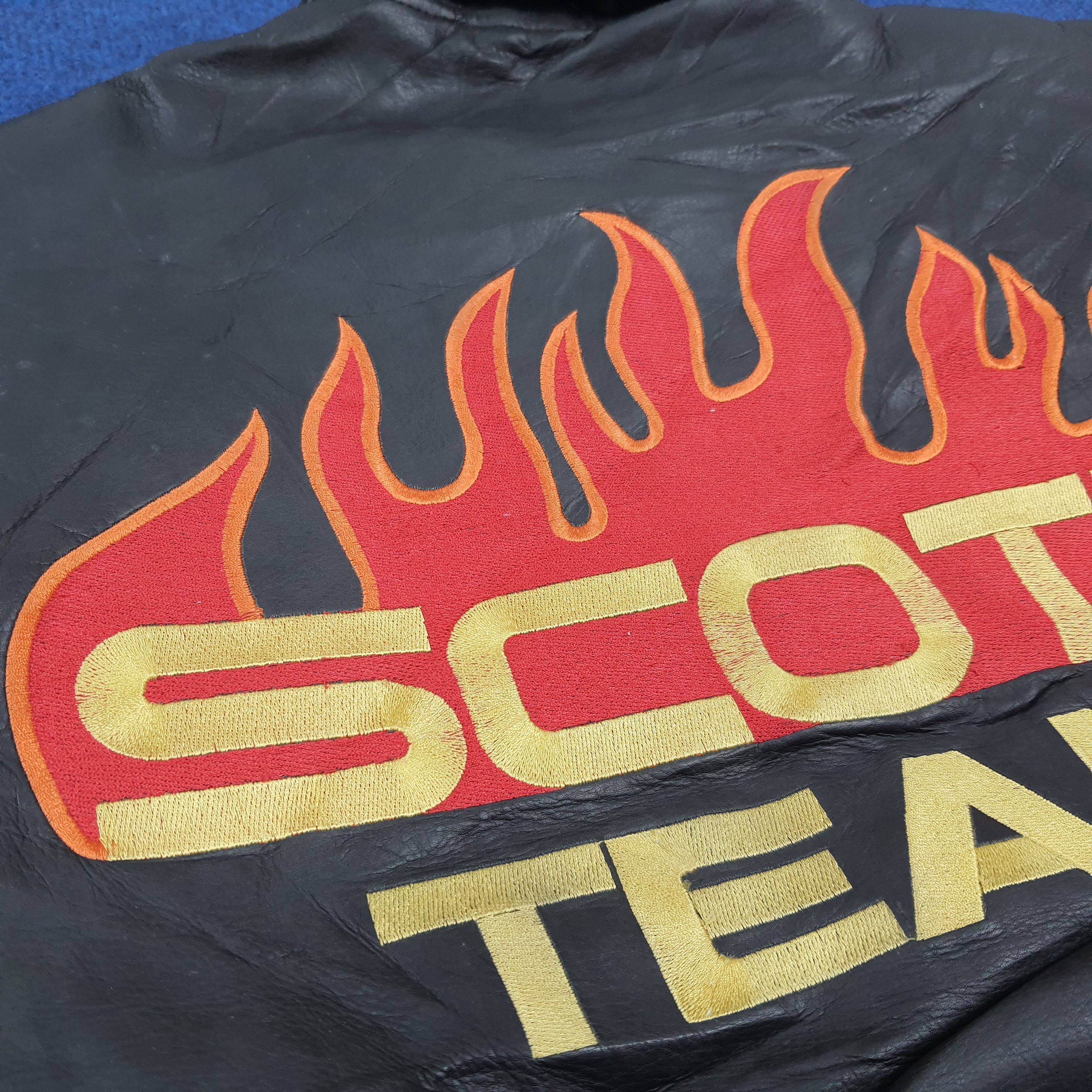 Schott SCOTT TEAM Moto Leather Jacket with Large Back Flames Size US L / EU 52-54 / 3 - 3 Thumbnail