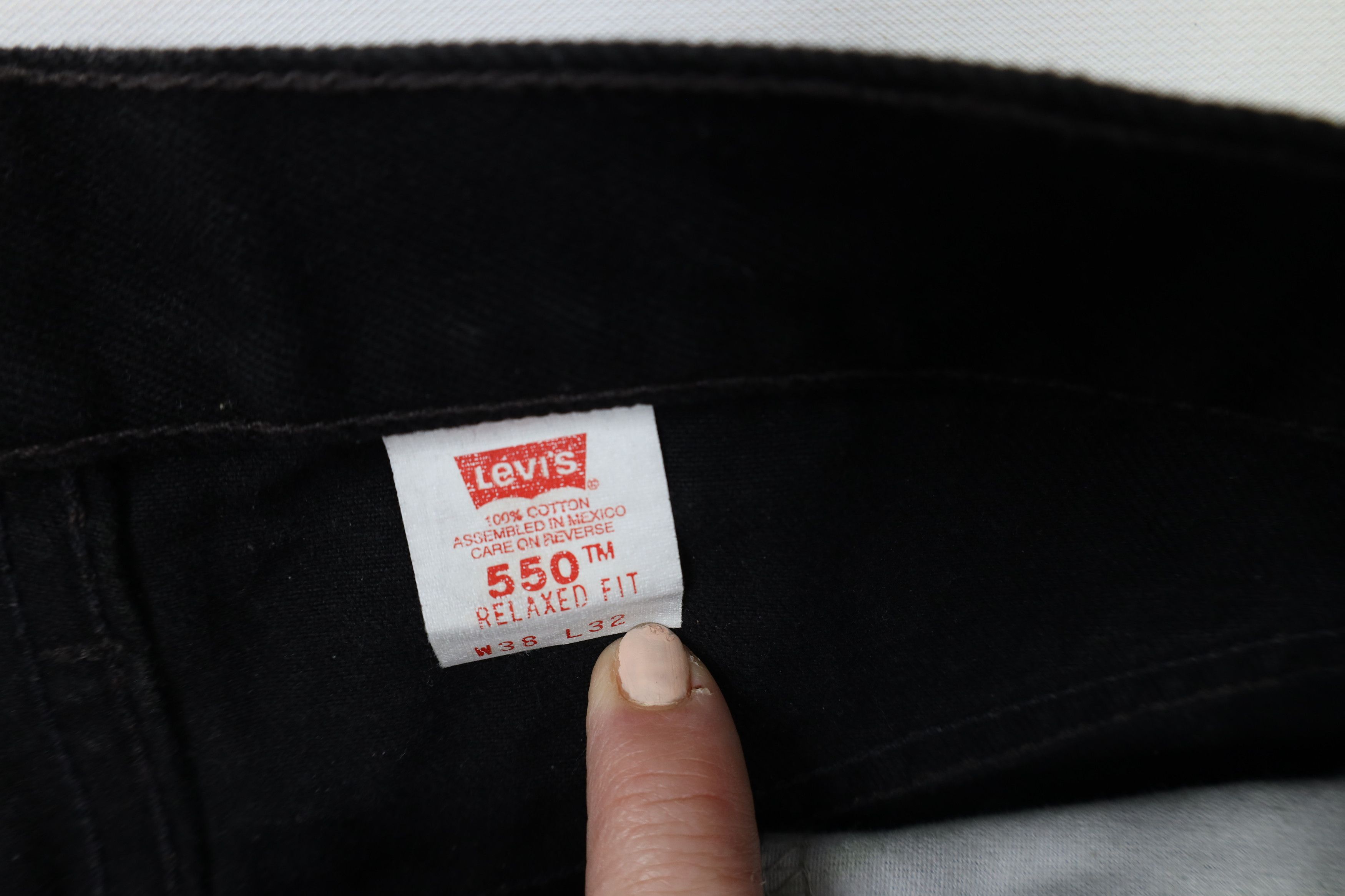Levi's × Vintage Vintage 90 Levis 550 Relaxed Fit Tapered Leg Jeans Black Size US 36 / EU 52 - 10 Thumbnail