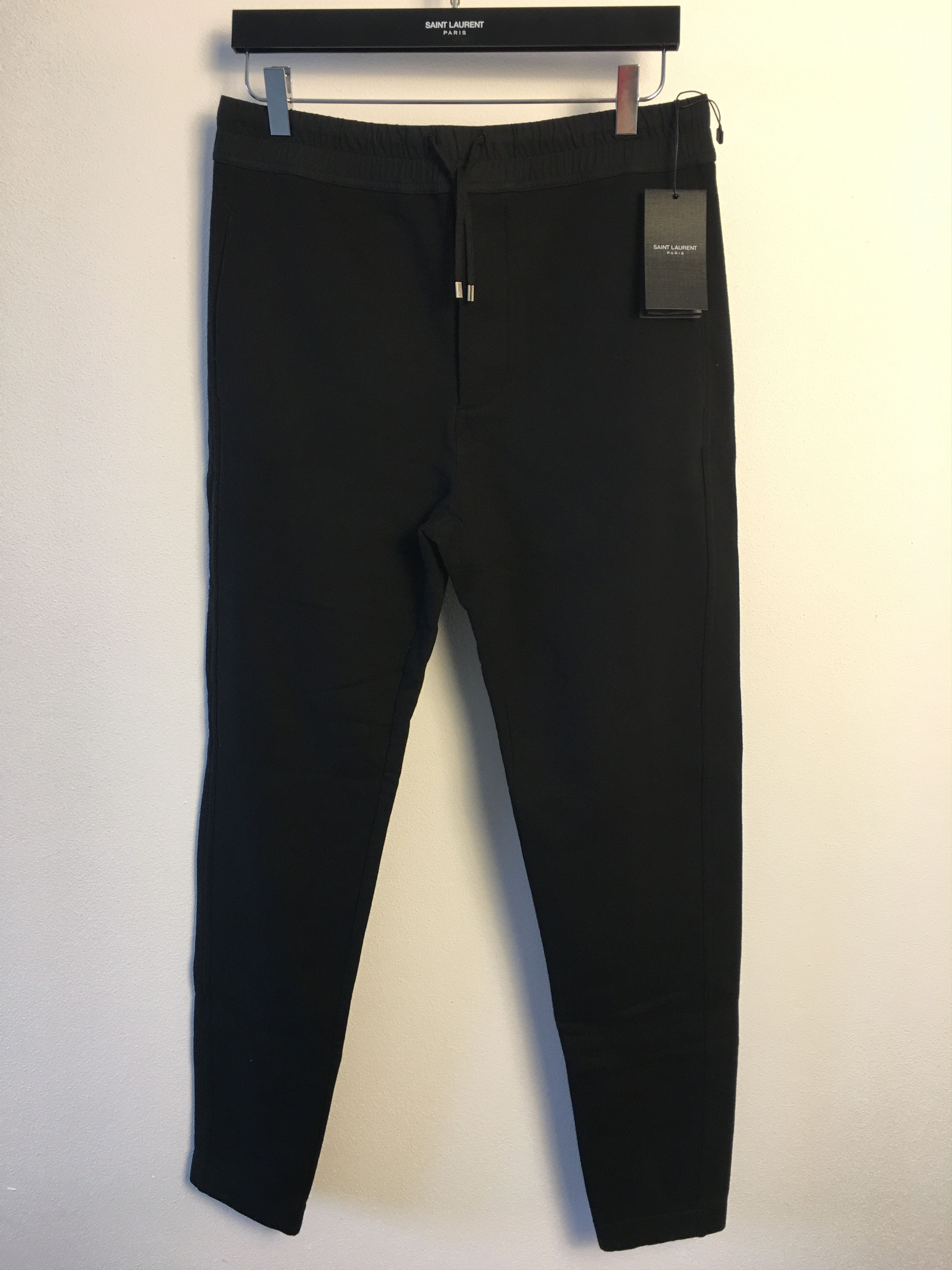 image of Saint Laurent Paris Sweatpants in Black, Men's (Size 32)