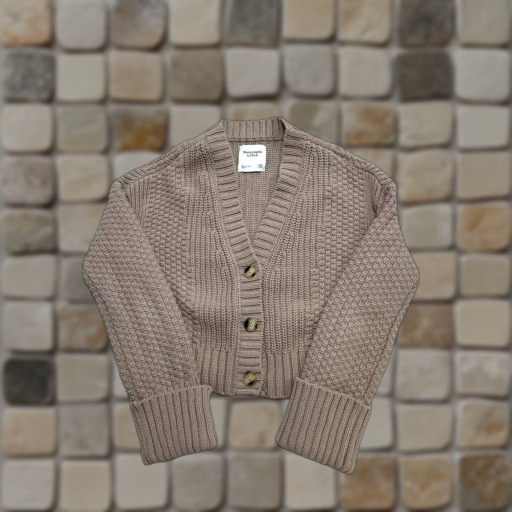 Abercrombie & Fitch Abercrombie & Fitch Sweater Cardigan Womens XS Brown Knit V-Neck Long Sleeve Regular Fit - Solid Knit, Machine Washable Size XXS / US 00 / IT 34 - 1 Thumbnail