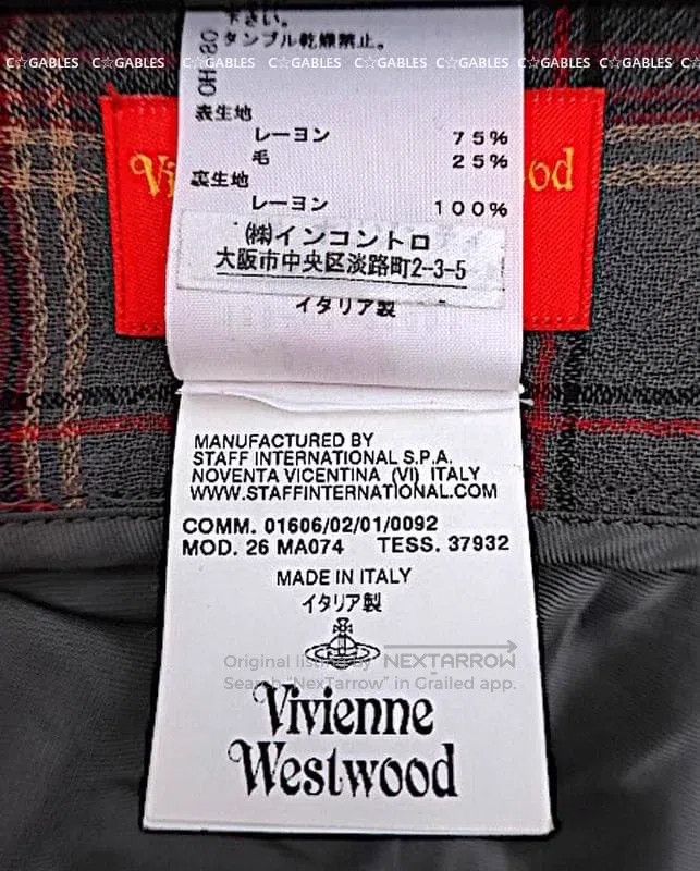 Vivienne Westwood Vivienne Westwood Classic Plaid Asymmetrical Hem Skirt Size 25" / US 0 / IT 36 - 9 Thumbnail