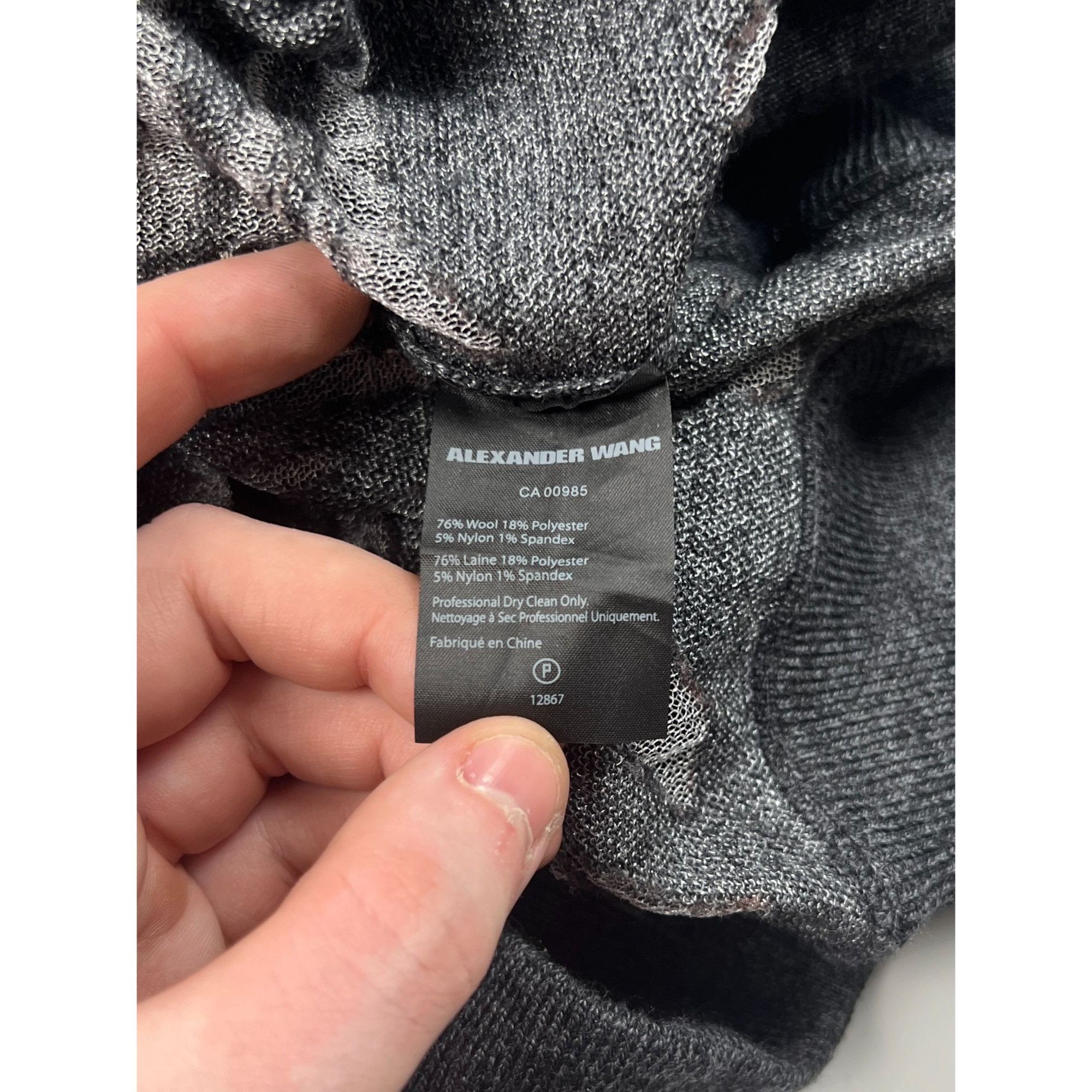 Alexander Wang Alexander Wang Transparent Knit Wool Sweatshirt (Y0748) Size S / US 4 / IT 40 - 5 Thumbnail
