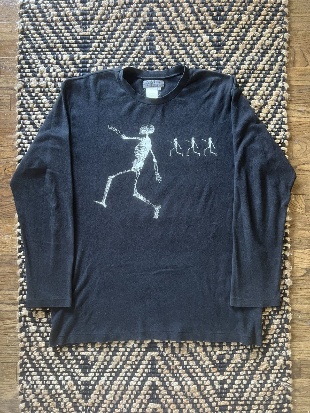 Yohji Yamamoto Yohji Yamamoto Pour Homme AW94 Skeleton Printed Longsleeve Size US M / EU 48-50 / 2 - 1 Thumbnail