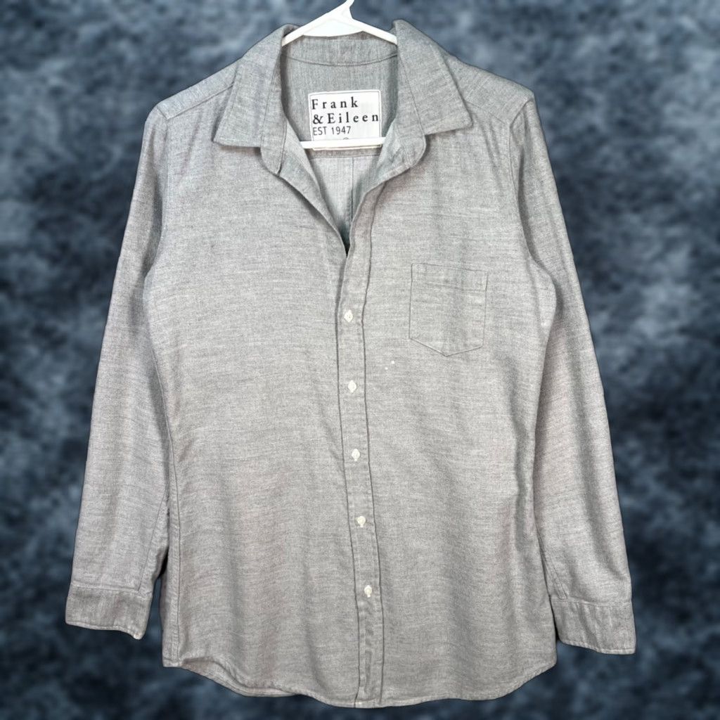 Frank & Eileen VINTAGE Frank & Eileen Womens Small Gray Shirley Button-Up Shirt 100% Cotton USA Made Size S / US 4 / IT 40 - 1 Thumbnail
