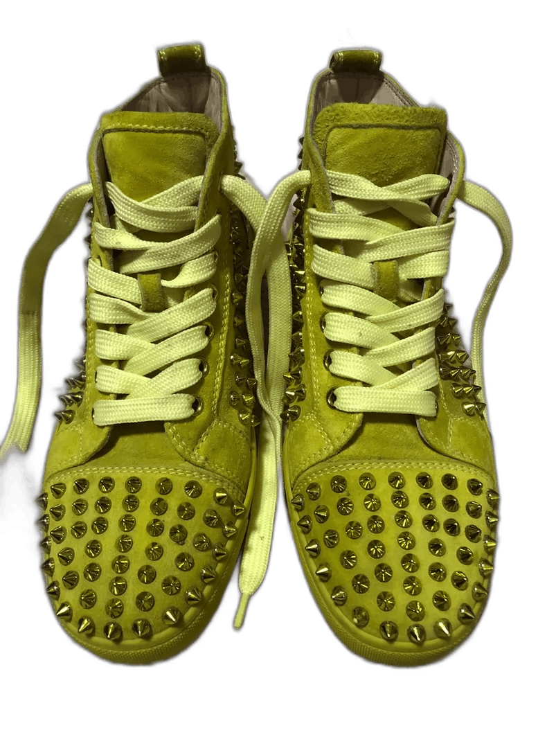 Christian Louboutin Yellow High Top Sneakers