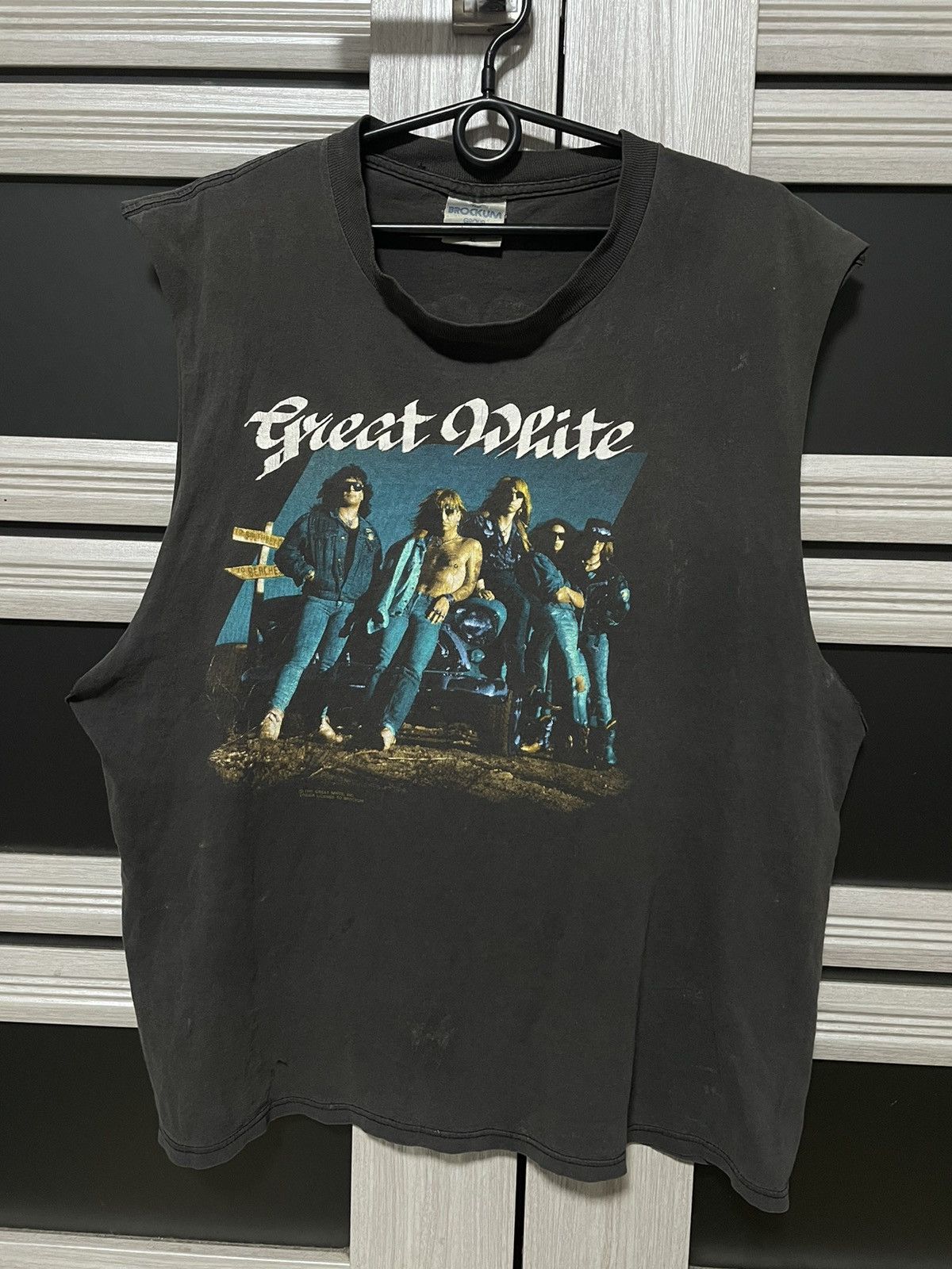 Band Tees × Vintage Vintage 1991 Great White Hooked Tour T Shirt 90s Concert Tee Size US XL / EU 56 / 4 - 3 Thumbnail