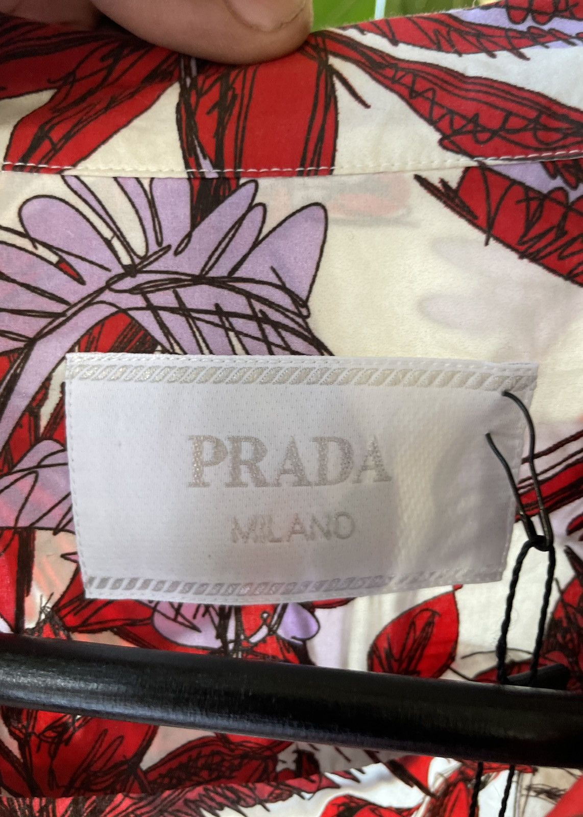 Prada Prada Floral Print Shirt Size US XL / EU 56 / 4 - 5 Thumbnail