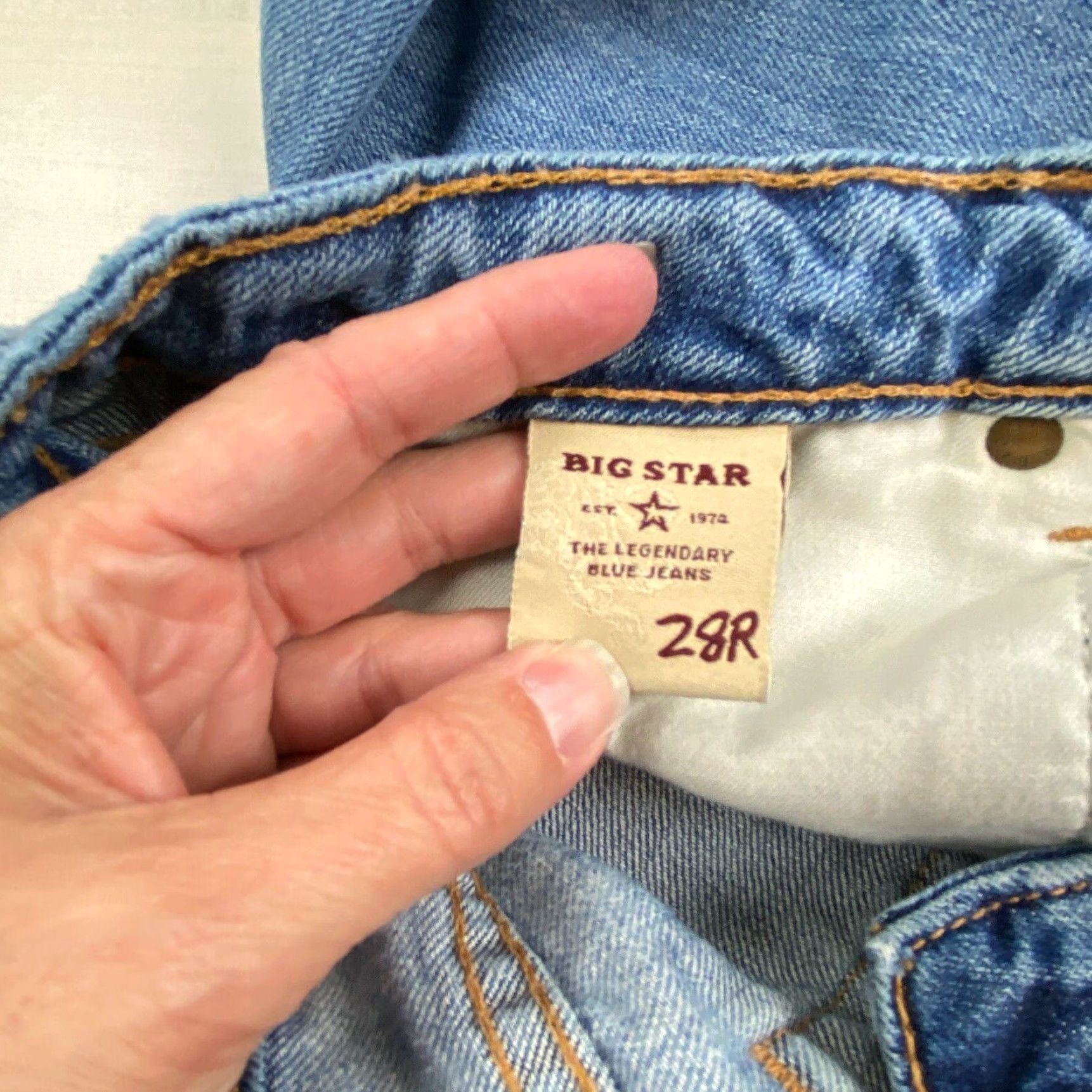 Vintage Big Star Womens Distressed Bootcut Jeans Blue Regular 28 Size 28" / US 6 / IT 42 - 5 Thumbnail