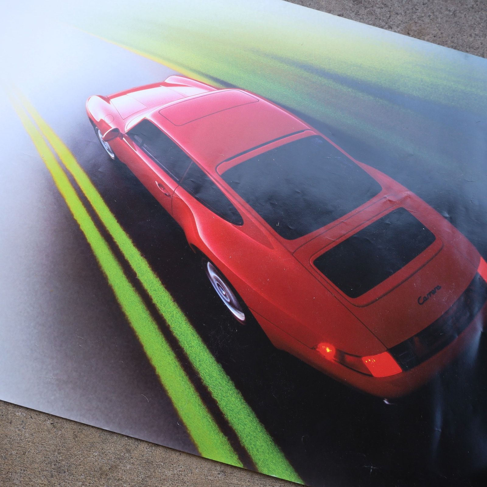 Vintage Vintage 1997 Michelin Pilot x Porsche 911 Carrera Poster Size ONE SIZE - 4 Thumbnail