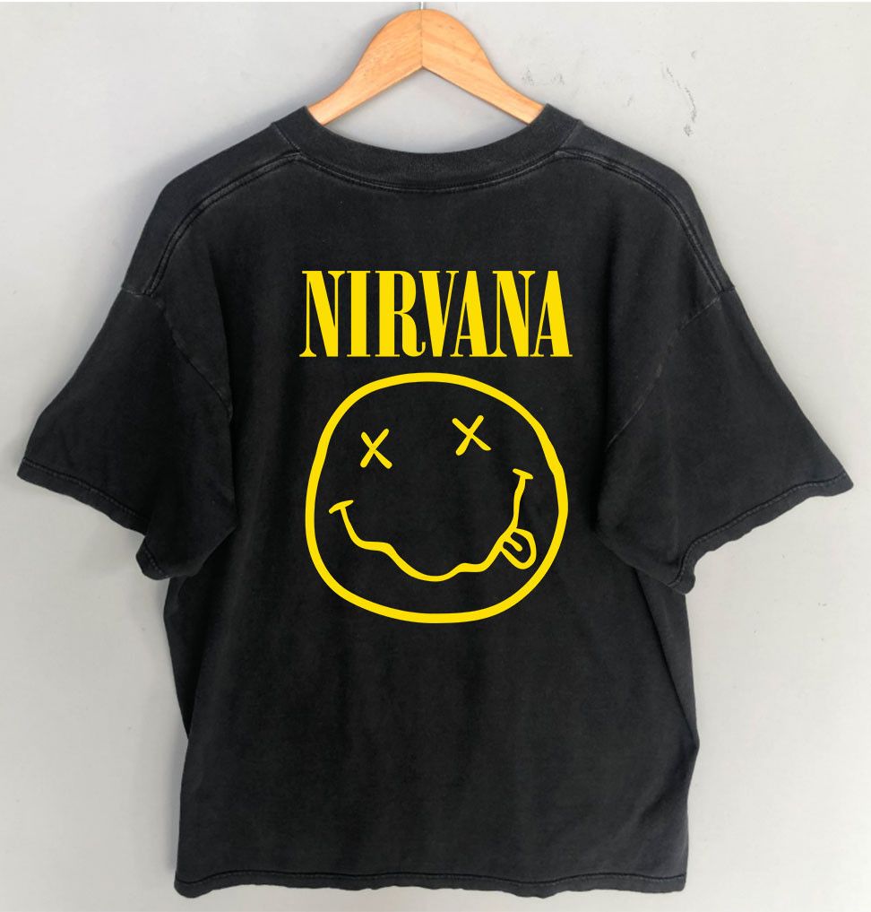 Band Tees Nirvana Kurt Cobain Grunge Band Tshirt Tee for Fans Size US XL / EU 56 / 4 - 2 Thumbnail