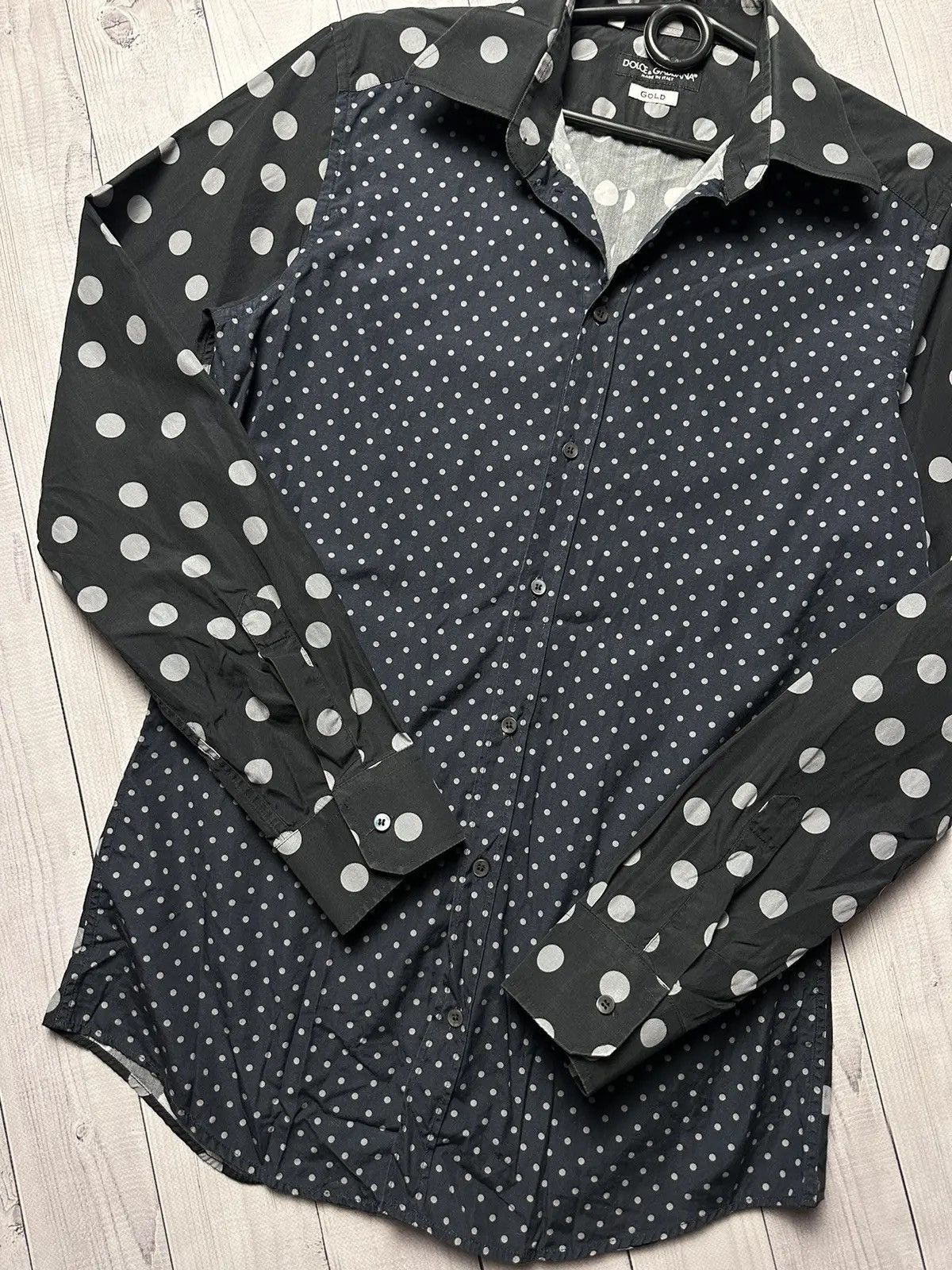 Dolce & Gabbana Dolce and Gabbana Gold shirt rare monogram dots M Size US M / EU 48-50 / 2 - 2 Thumbnail