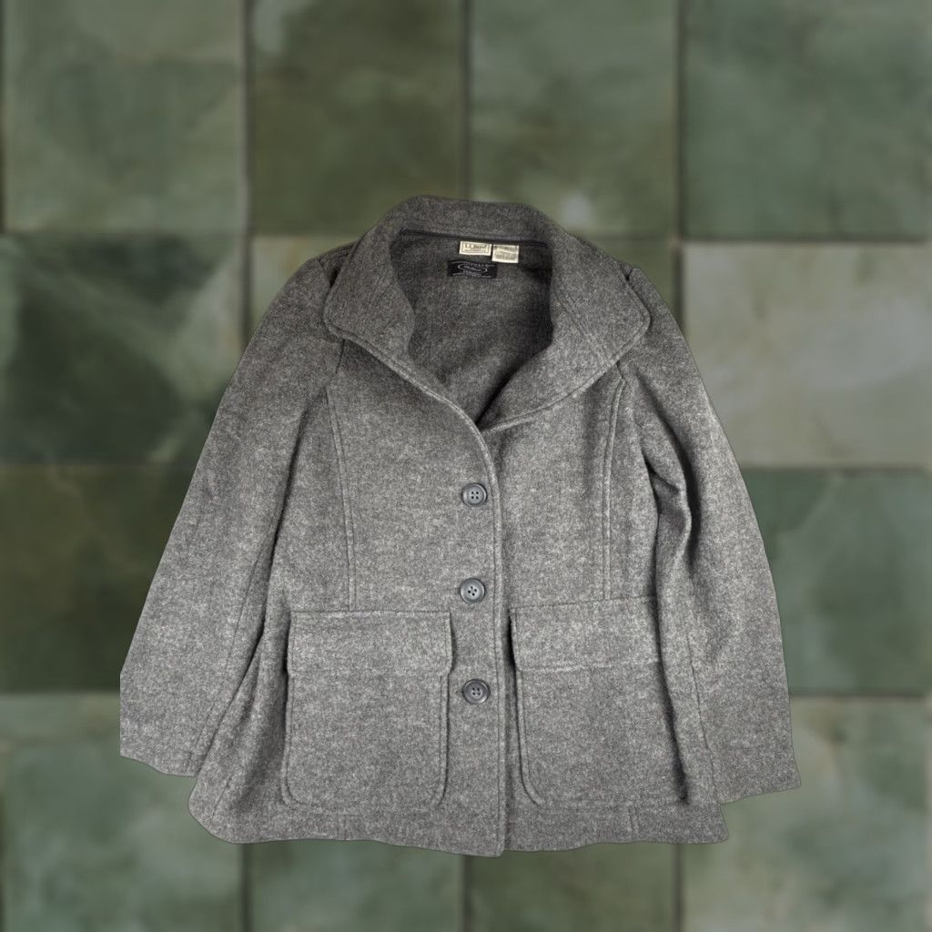 Vintage VINTAGE L.L. Bean Coat Bellandi From Italy Long Gray Heavy Wool Coat M Size M / US 6-8 / IT 42-44 - 1 Thumbnail
