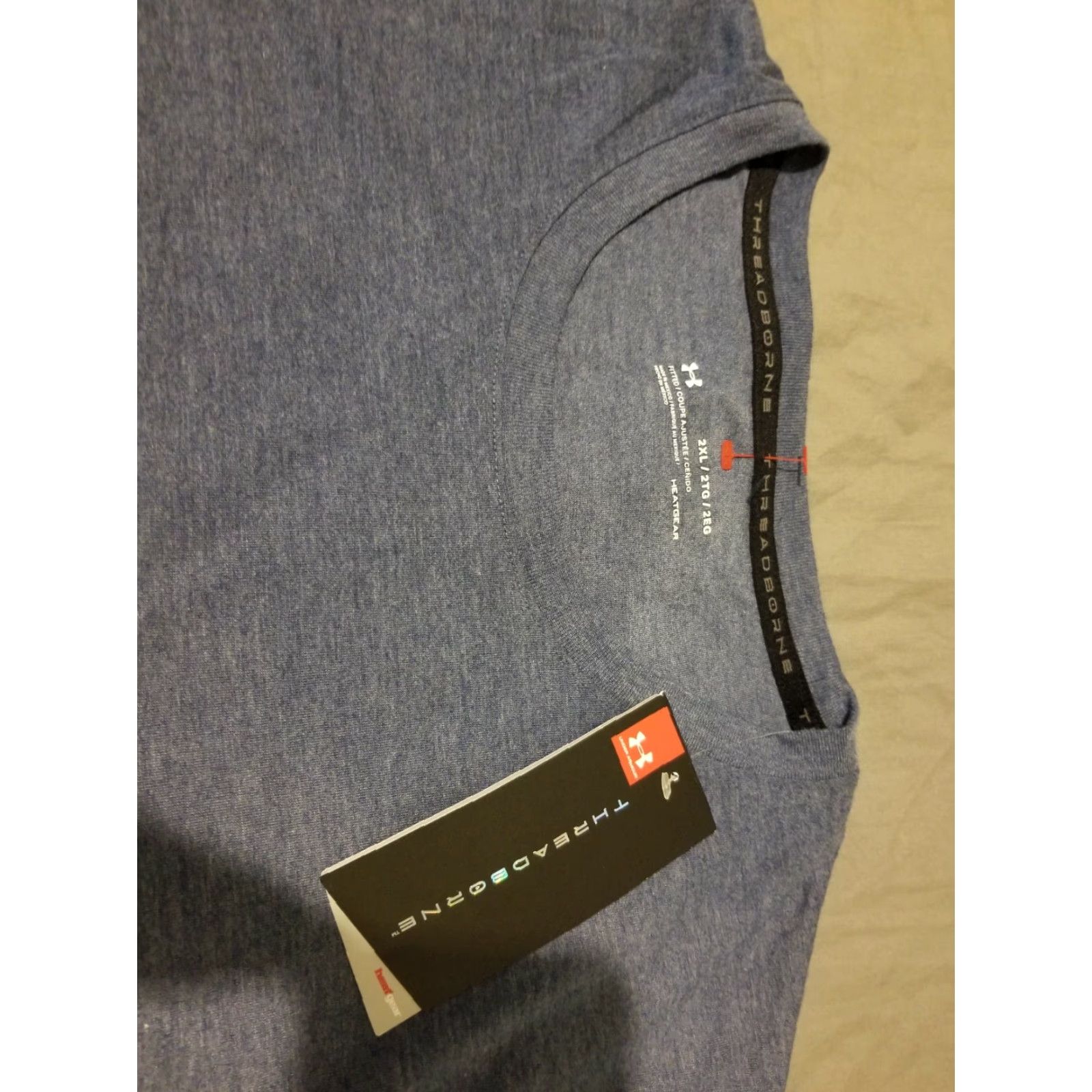 Under Armour Under Armour Shirt Mens 2XL Long Sleeve Blue Athletic Gym Workout T-Shirt Regular Size Size US XXL / EU 58 / 5 - 2 Thumbnail