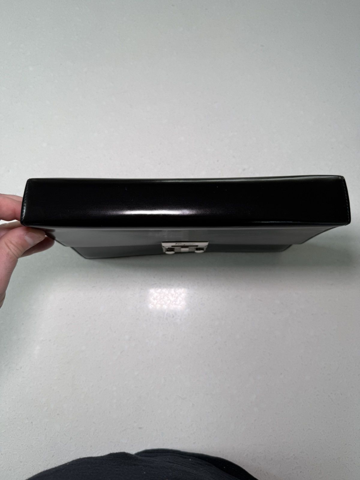 Ferragamo Black Leather Second Bag