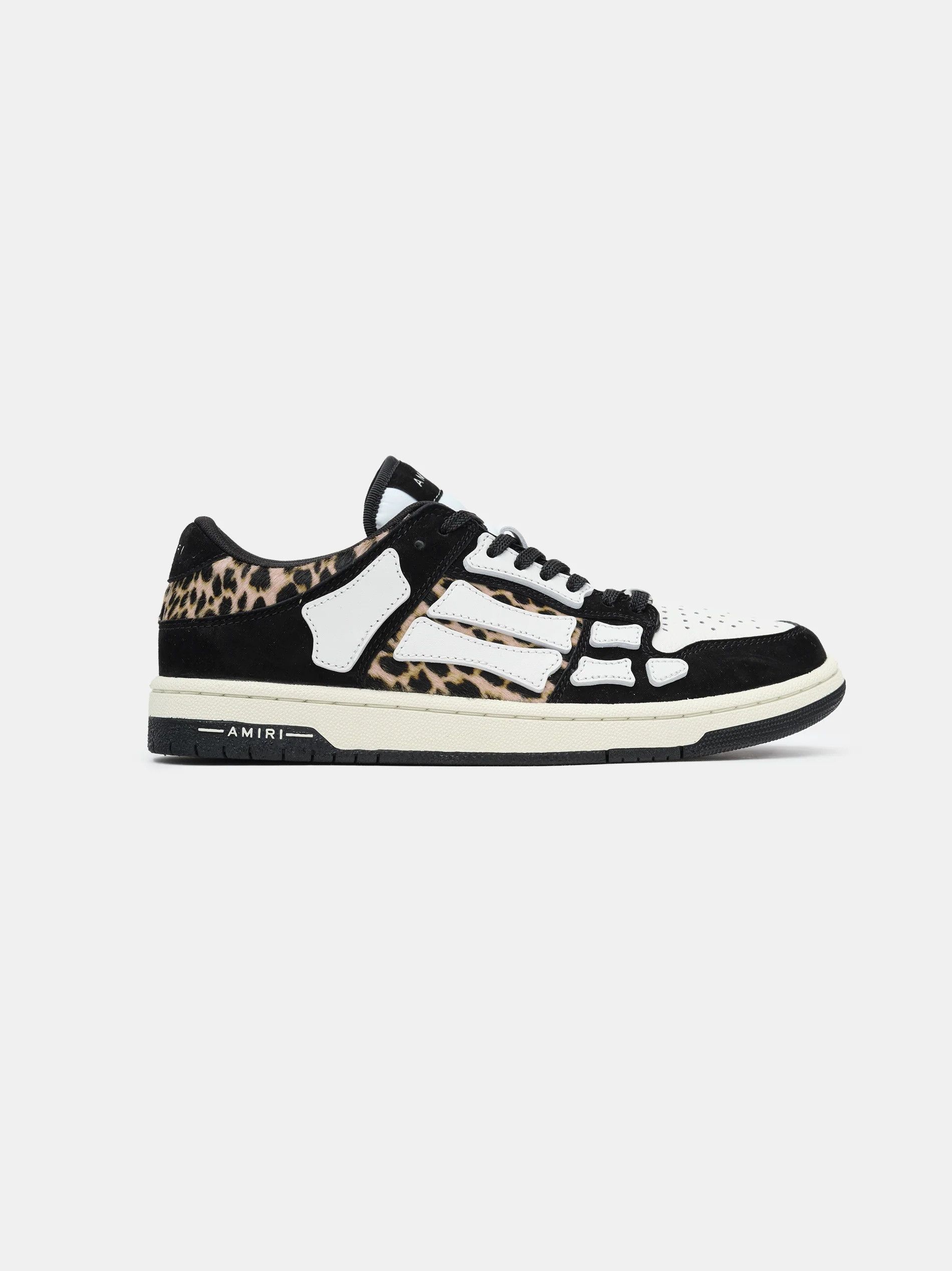 Amiri o1s1wg110925 Leopard Skelton Low Top Sneakers in Mutlicolor Size US 7 / IT 37 - 1 Thumbnail
