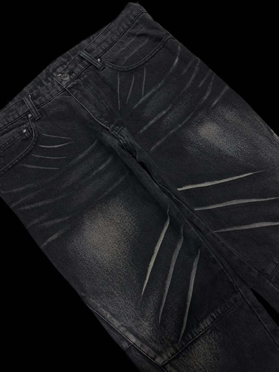 If Six Was Nine 💥Insane💥90’s Style 🇯🇵 ELLE Homme Clawmark Jorts/Cropped Jean Size US 33 - 5 Thumbnail