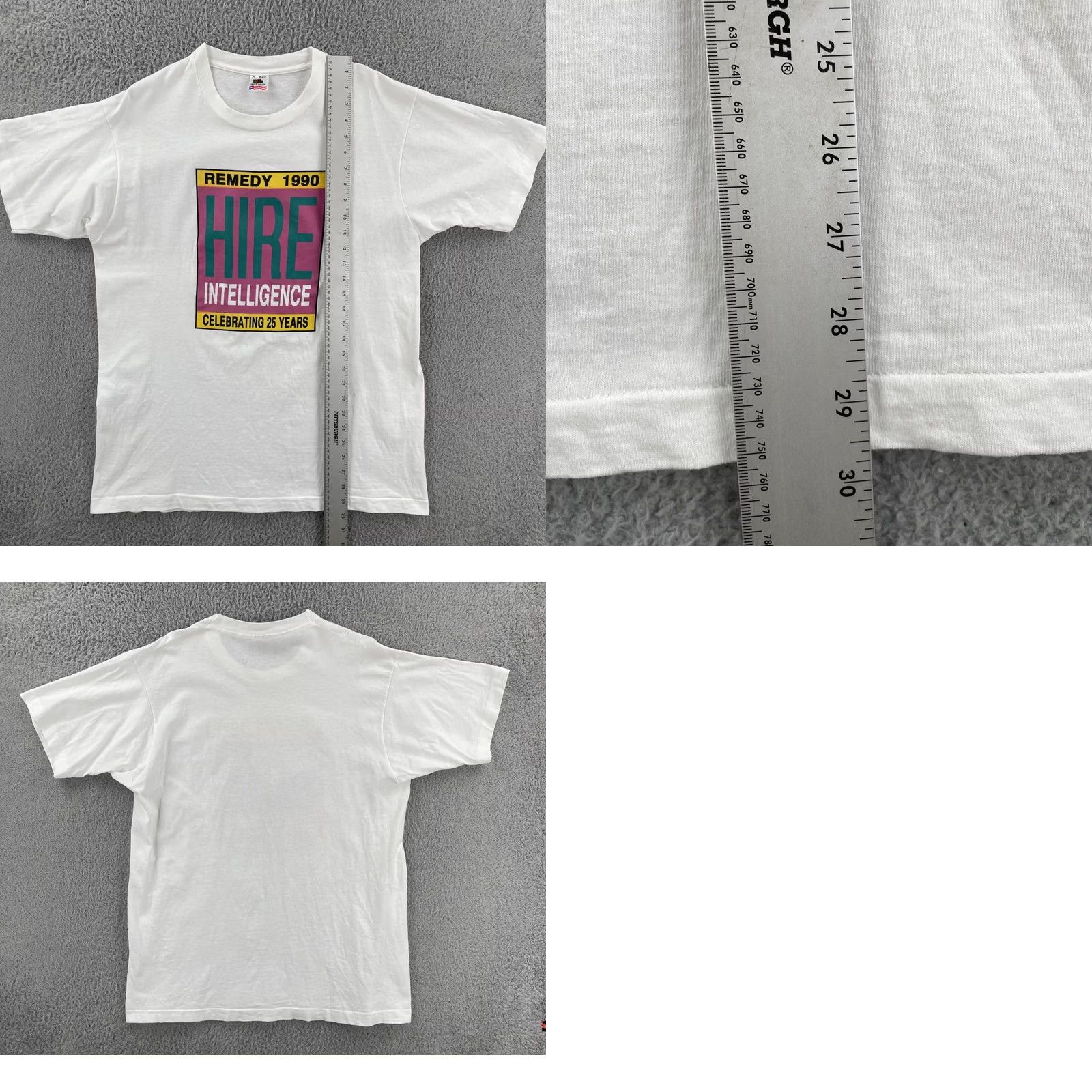 Fruit Of The Loom VINTAGE Fruit of the Loom XL Single Stitch Shirt Men White Crew Neck Short Sleeve USA 1990 Knit Comfort Easy Care Size US XL / EU 56 / 4 - 9 Thumbnail