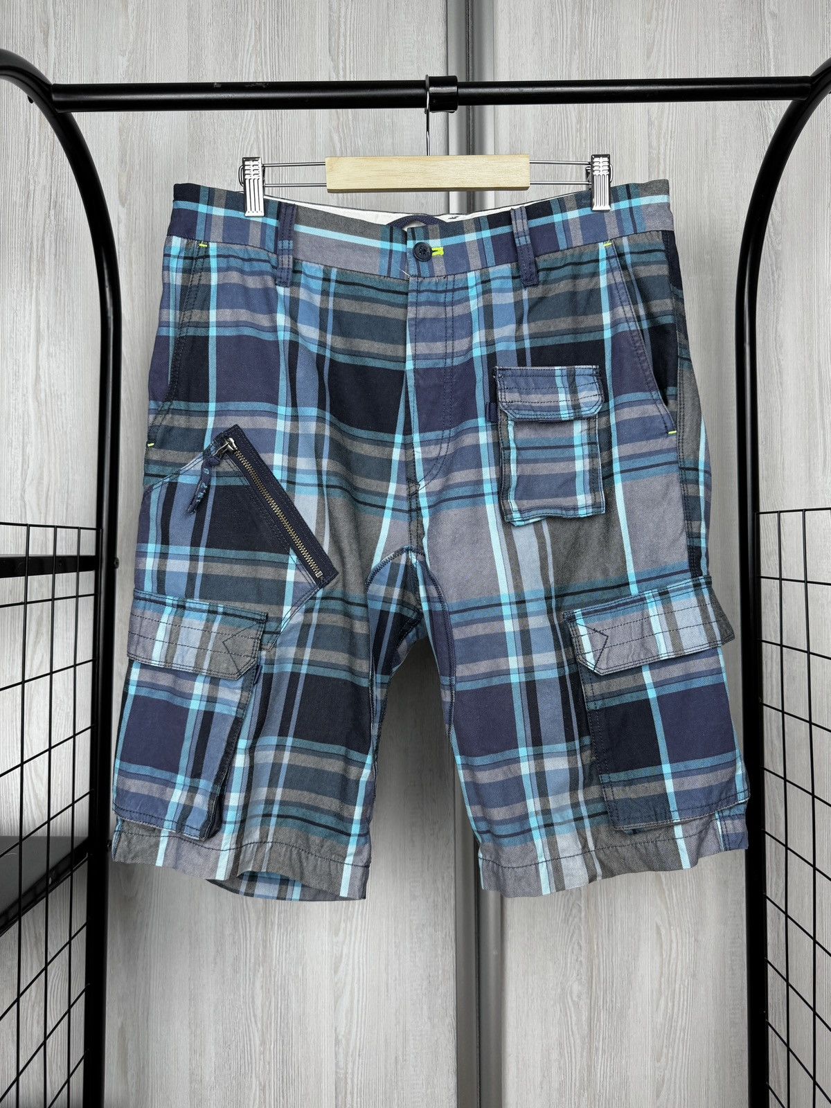 Diesel Diesel Industry Y2K Checkered Designer Cargo Shorts - Men's Size US 32 / EU 48 - 2 Thumbnail