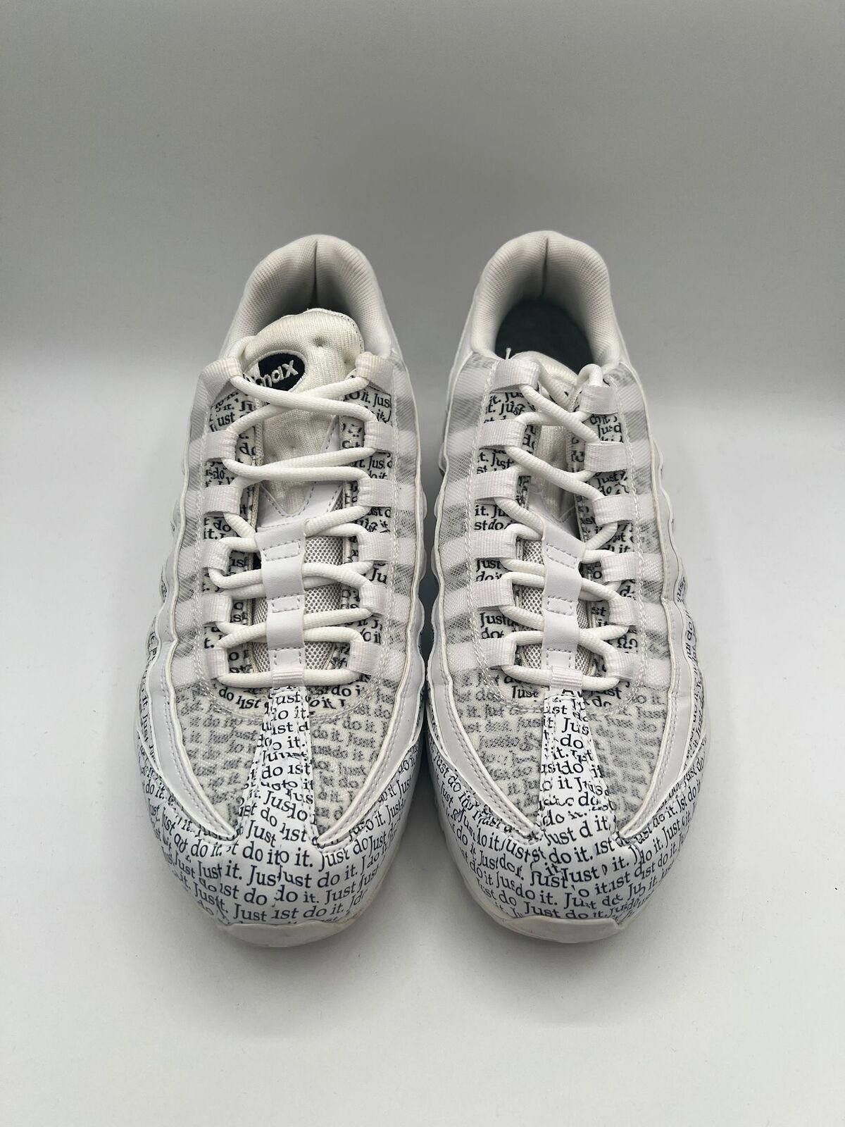 Nike Nike Men's Air Max 95 Just Do It White AV6246-100 SZ 10 USED Size US 10 / EU 43 - 6 Thumbnail