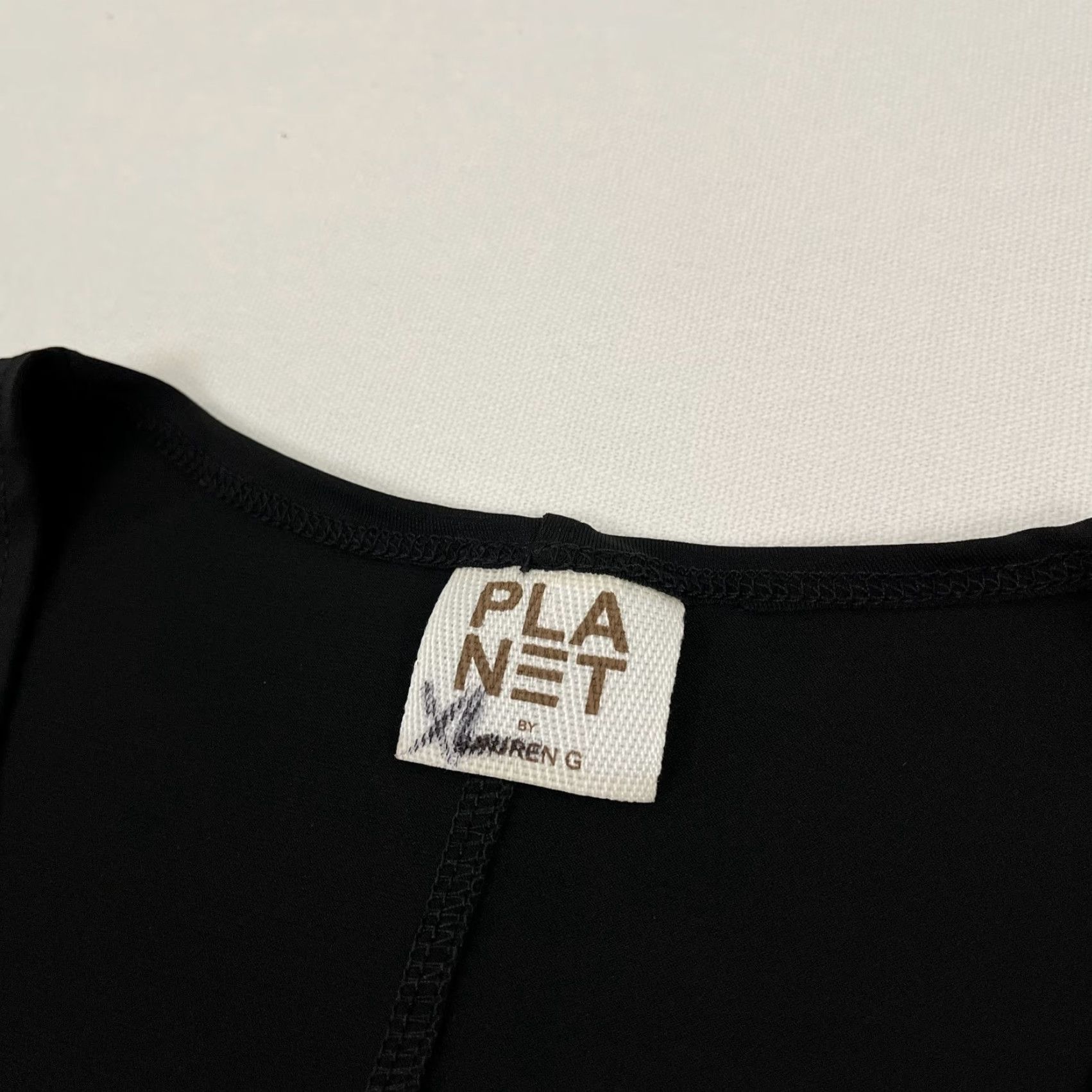 Vintage Planet by Lauren G Blouse Womens OSFA Black Oversized Boxy Dolman Sleeve Minimal Shirt Adults OSFA Black Size ONE SIZE - 2 Thumbnail