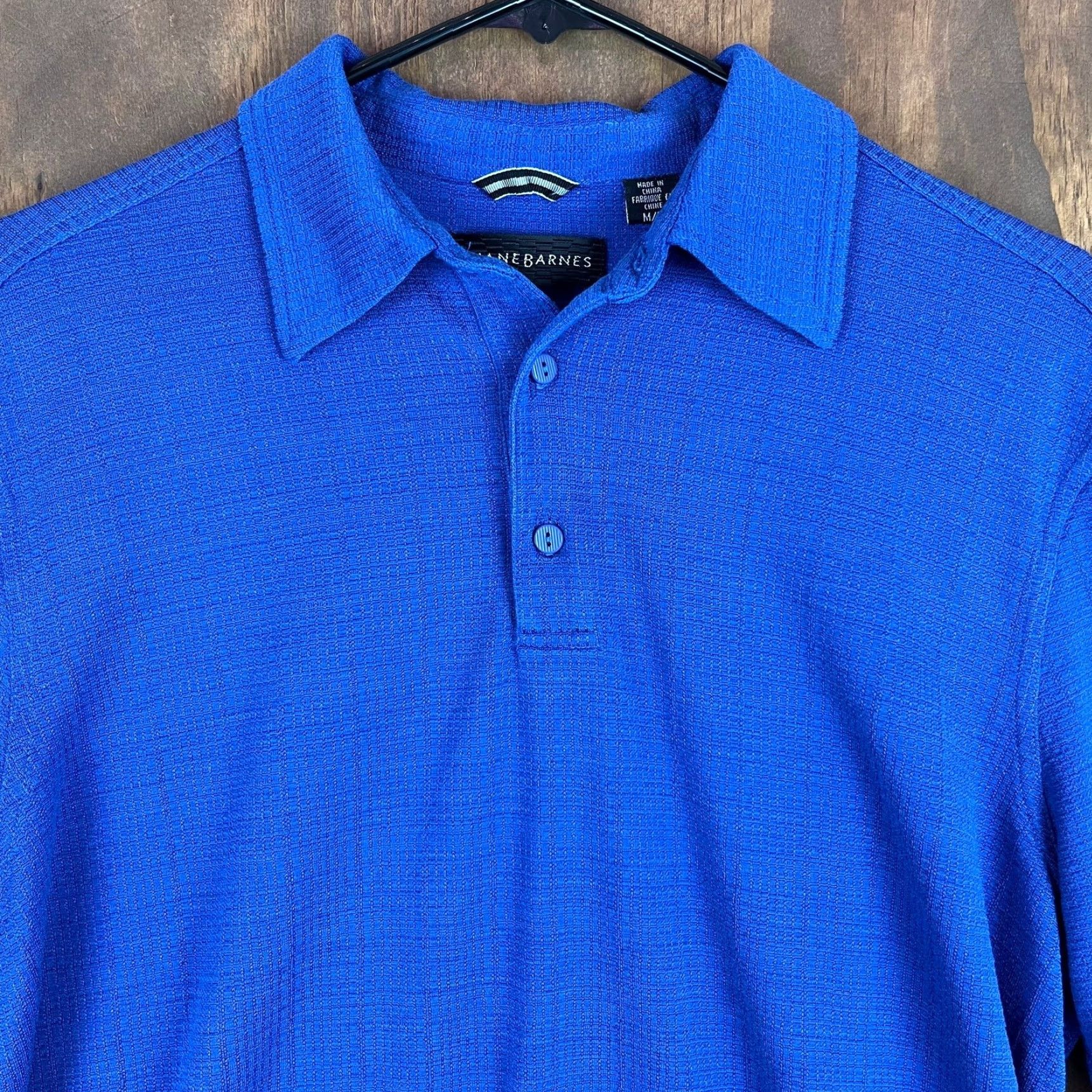 Vintage VINTAGE Jhane Barnes Polo Shirt Mens Blue Silk & Spandex Short Sleeve M Casual Wear 38 in Chest Knit Pattern 90s Mens Size US M / EU 48-50 / 2 - 2 Thumbnail