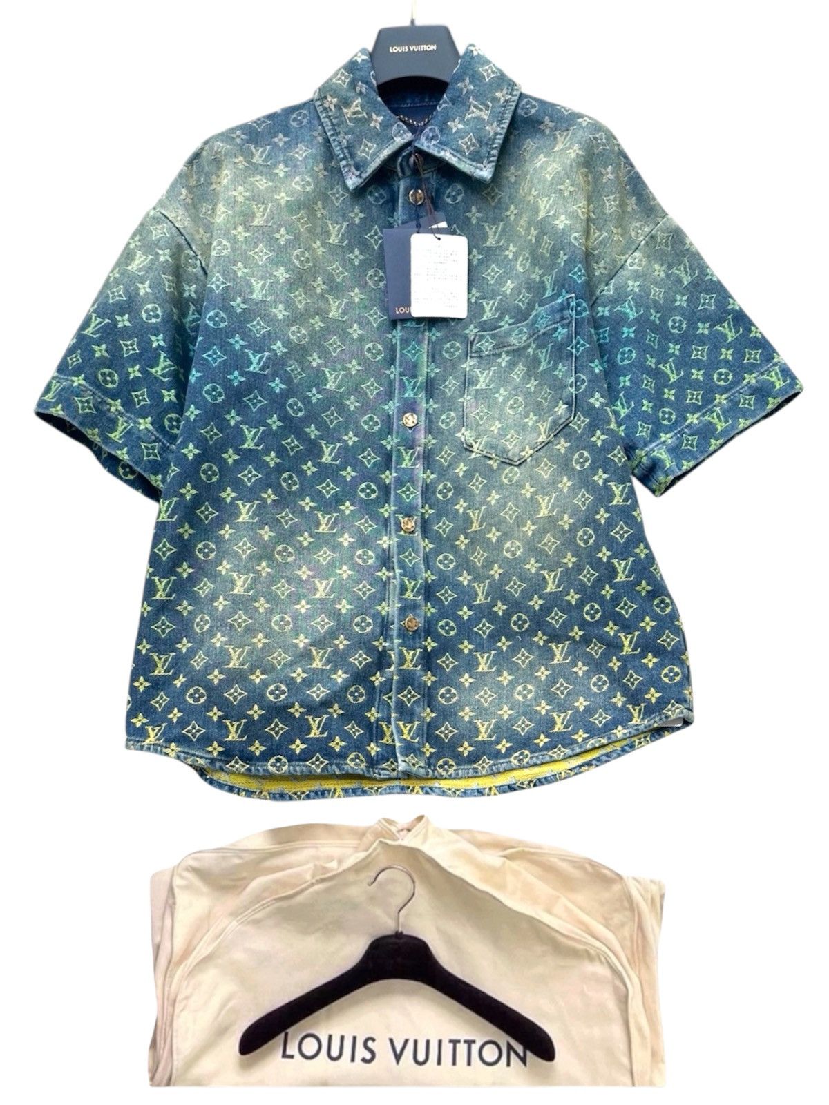 Louis Vuitton Louis Vuitton L Rainbow Monogram Denim Bottom up Shirt Size US L / EU 52-54 / 3 - 1 Thumbnail