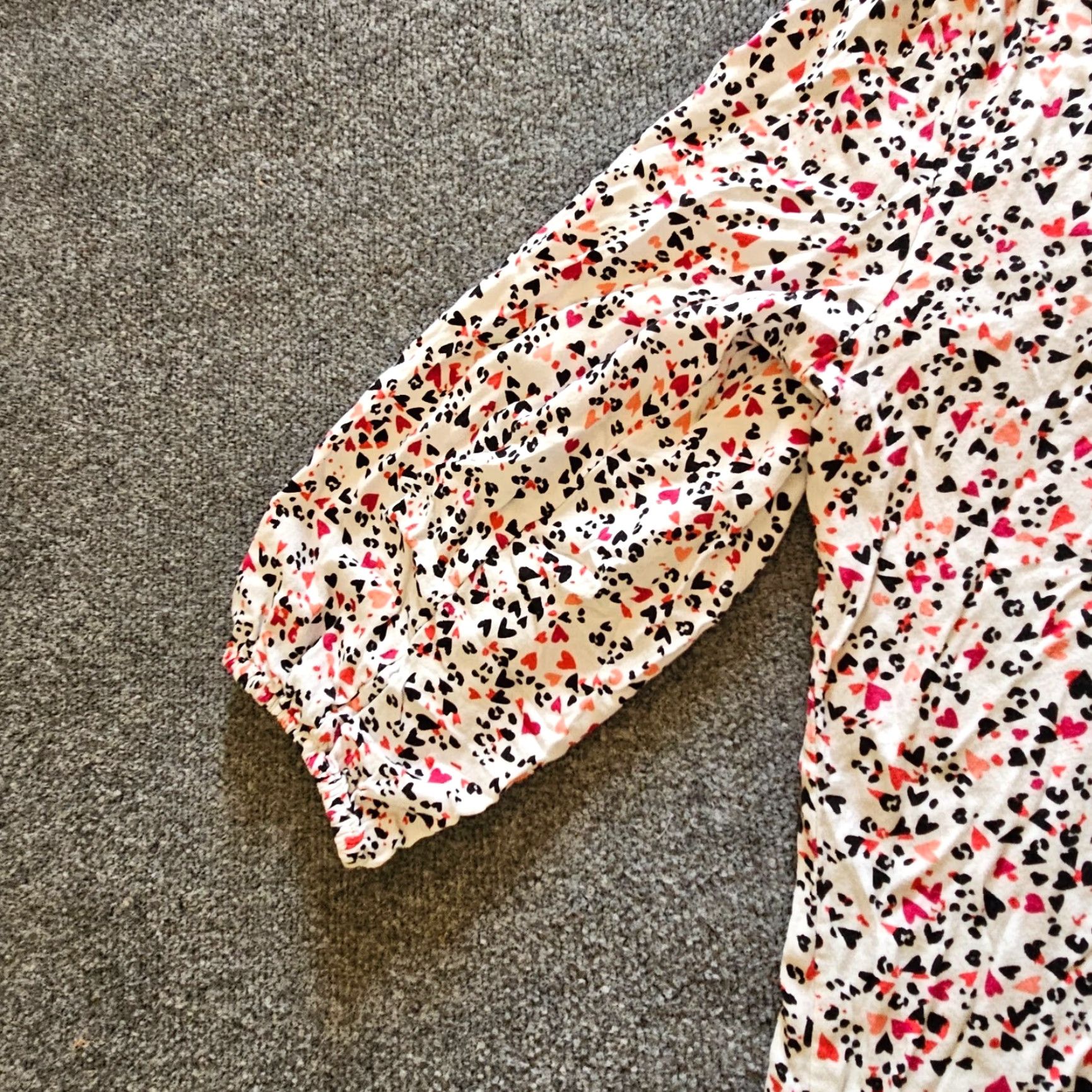 Vintage Chicos Top Womens 2XL White Pink Hearts 3/4 Sleeve V Neck Blouse Career Casual Shirt Womens Size XXL / US 16-18 / IT 52-54 - 6 Thumbnail