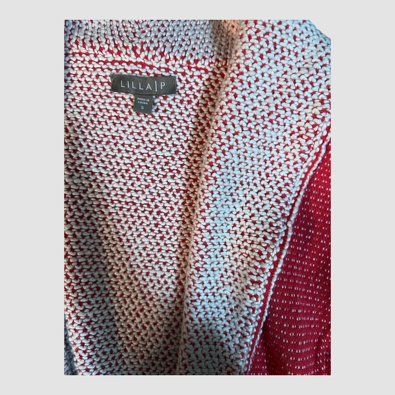 Other Lilla P Easy Button Shawl Collar Red Marled Sweater Blazer Size S / US 4 / IT 40 - 3 Thumbnail