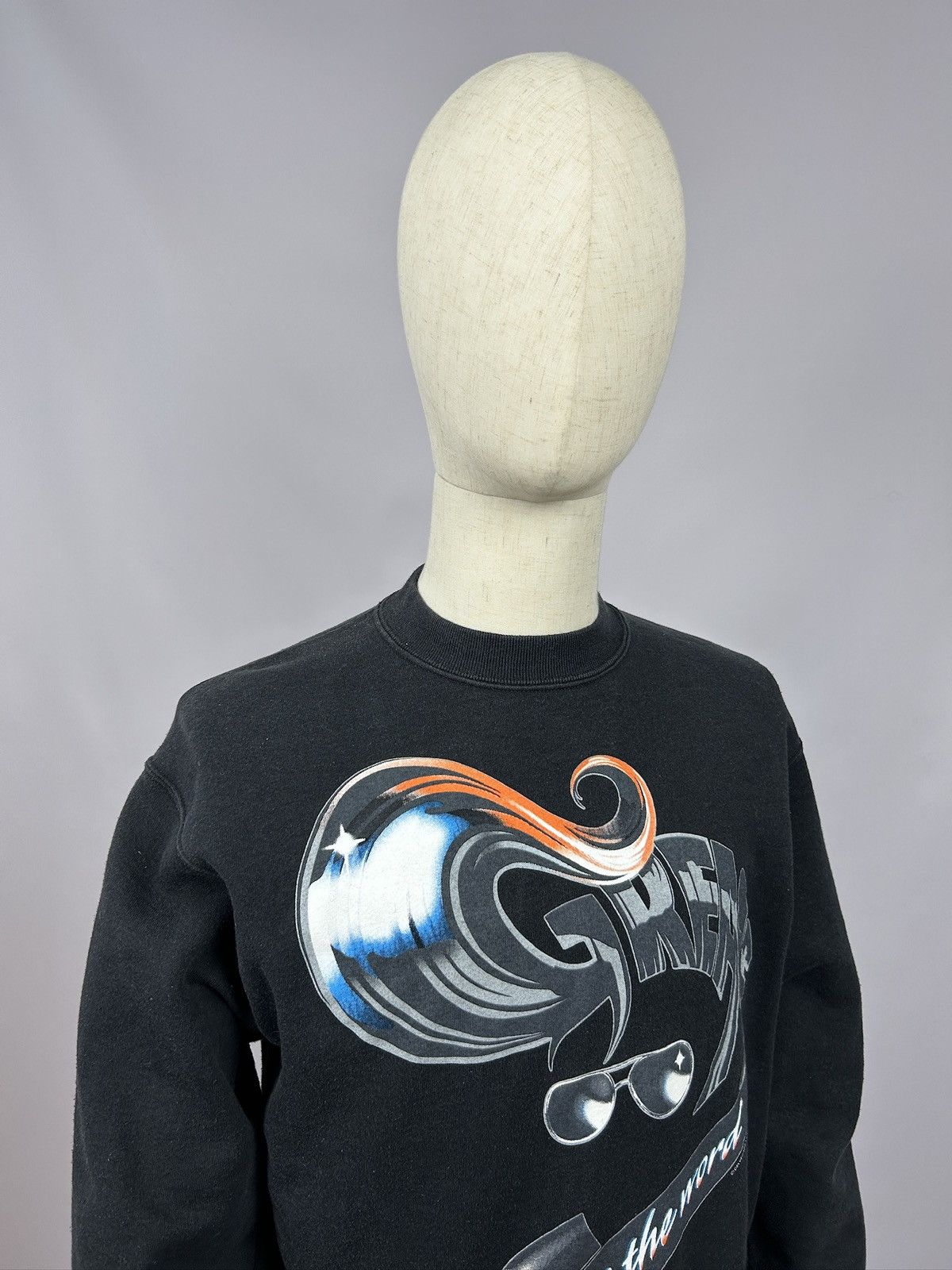Vintage Vintage Grease Is The World Sweatshirt Faded Black Retro Size US M / EU 48-50 / 2 - 7 Thumbnail