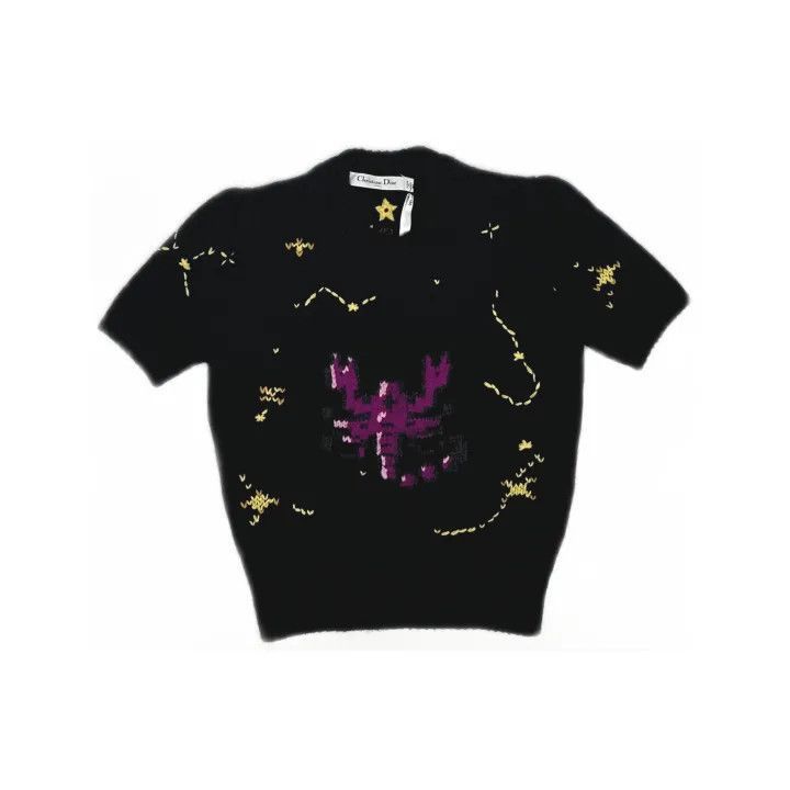 Dior Dior FW22 Scorpion Short Sleeve Cashmere Sweater 0079-2507 Size S / US 4 / IT 40 - 2 Thumbnail