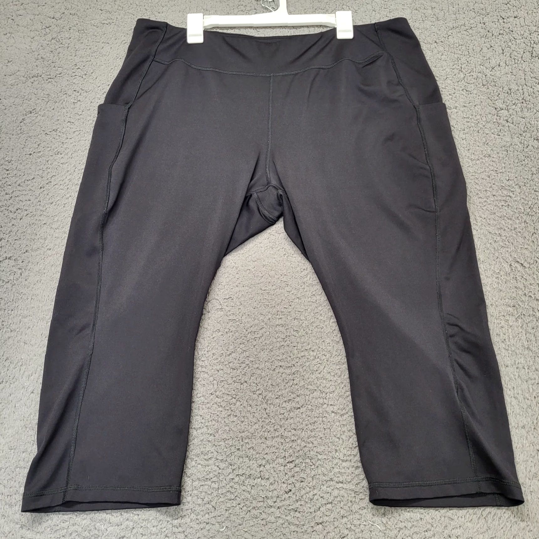 Tek Gear VINTAGE Tek Gear Leggings Womens 3X Black Workout Pocket Ultrastretch Compression Size 40" / US 18 - 3 Thumbnail
