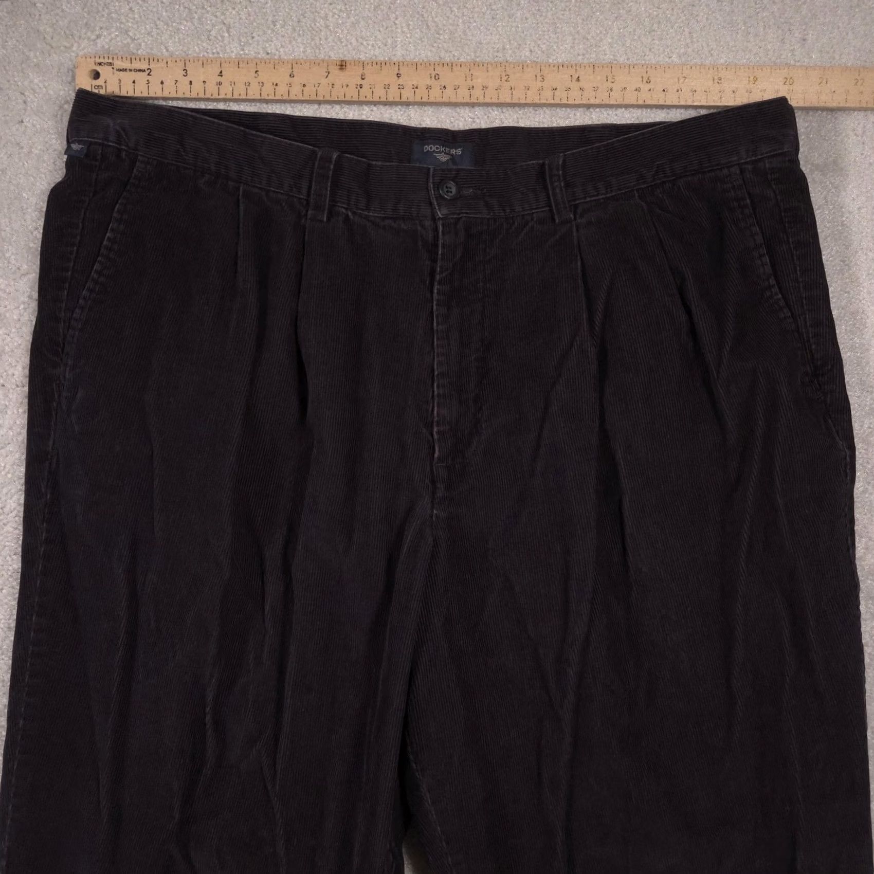 Dockers Dockers Pants Mens 40x30 Blue Corduroy Pleated Relaxed Fit Straight Leg Chino Size US 40 / EU 56 - 5 Thumbnail