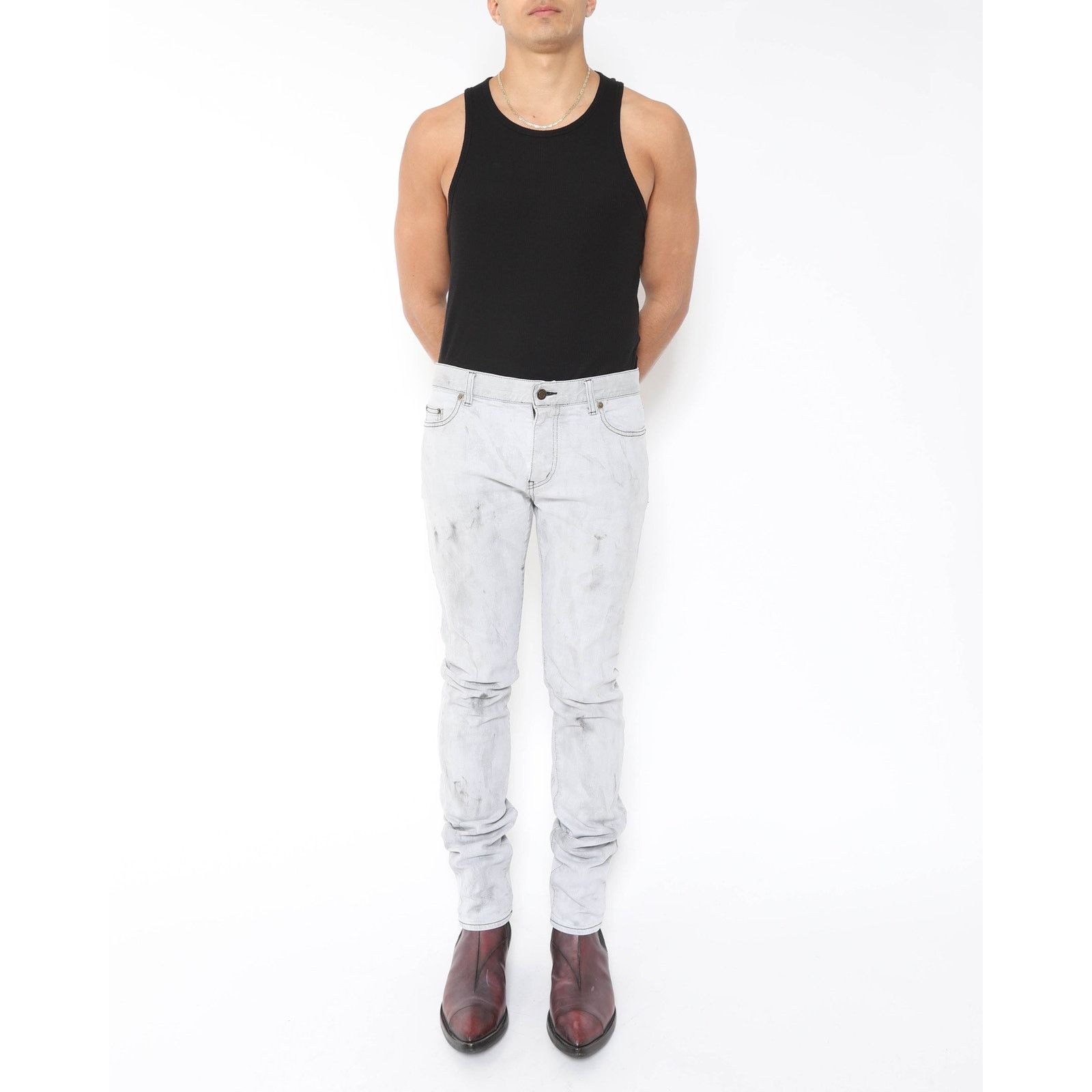 Saint Laurent Paris D01 Saint Laurent Denim Cloud Size US 31 - 8 Thumbnail
