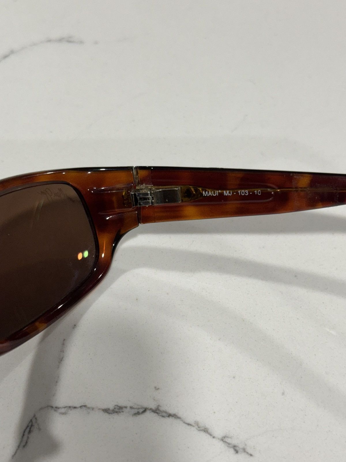 Maui Jim Vintage Maui Jim Stingray MJ-103-10 Y2K Wrap Sunglasses Size ONE SIZE - 18 Thumbnail