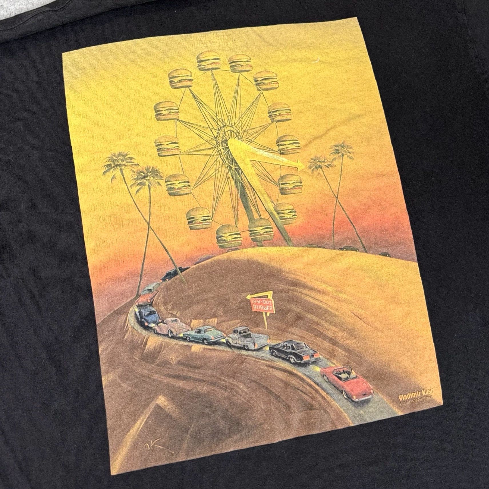 Vintage In N Out Burger T Shirt Adult XL Black Graphic Distressed Rare 70th Anniversary Size US XL / EU 56 / 4 - 5 Thumbnail