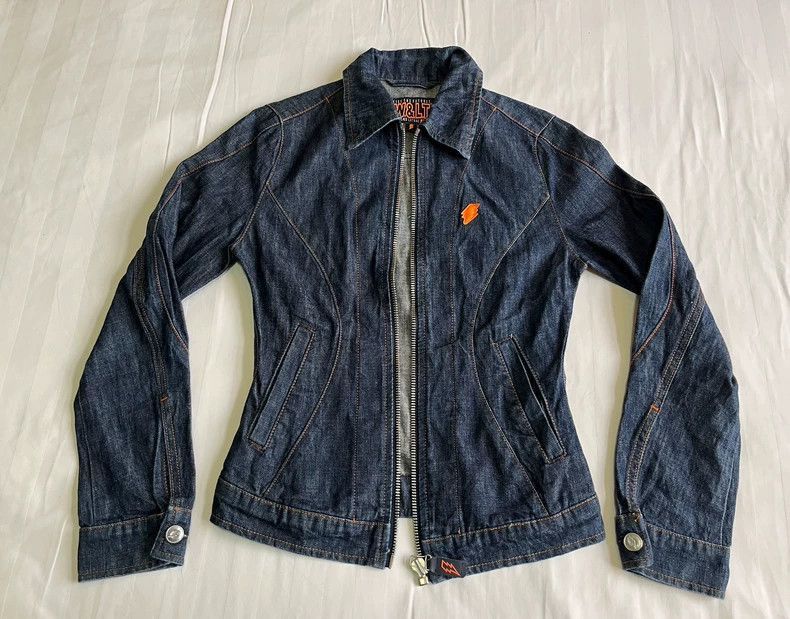 Walter Van Beirendonck Walter Van Beirendonck Denim Jacket with Orange Accents-250 Size M / US 6-8 / IT 42-44 - 3 Thumbnail
