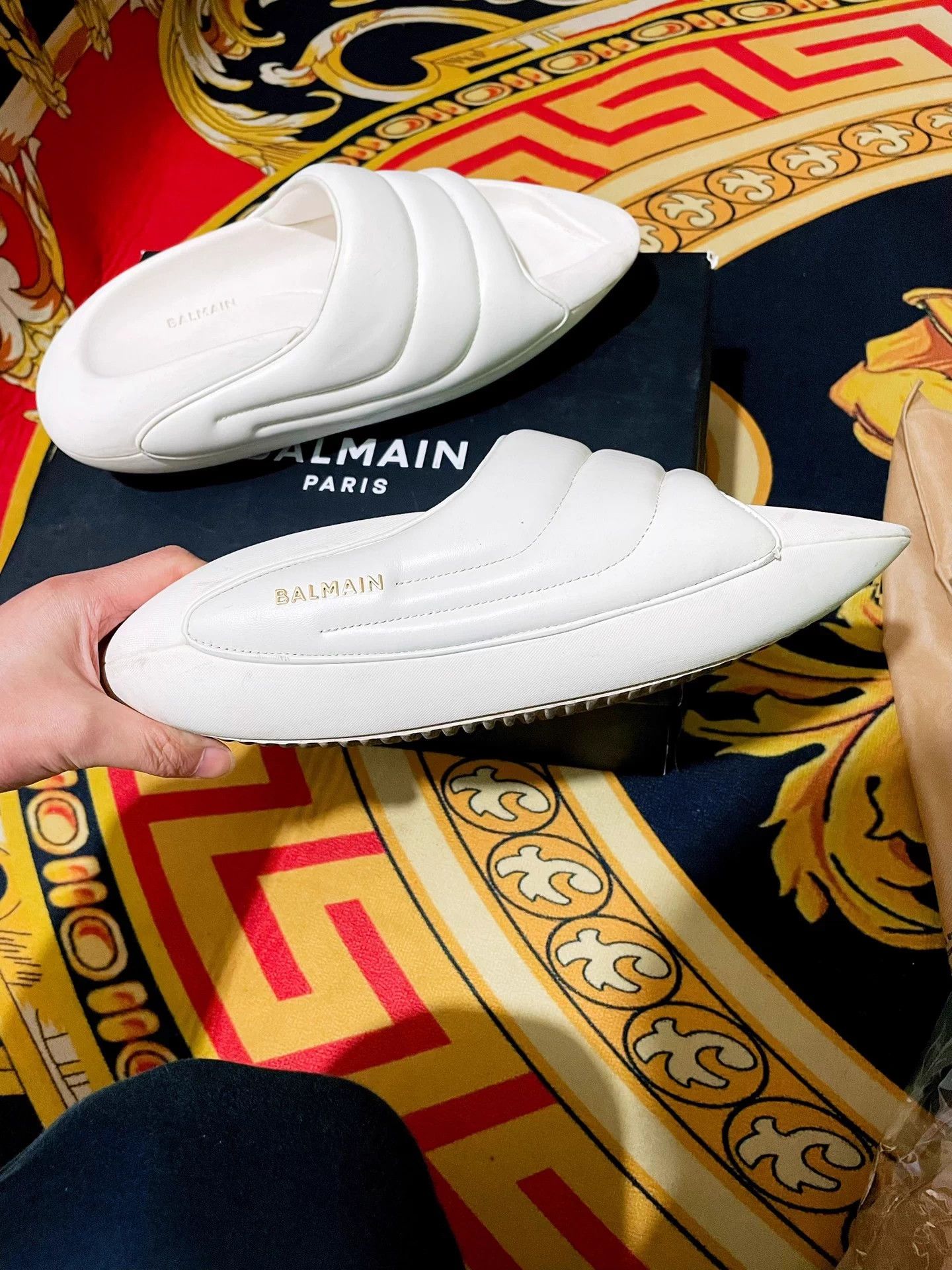 Balmain BALMAIN B-IT Minimalist Slip-On Slide 44 (Fits 42/43) Size US 11 / EU 44 - 5 Thumbnail