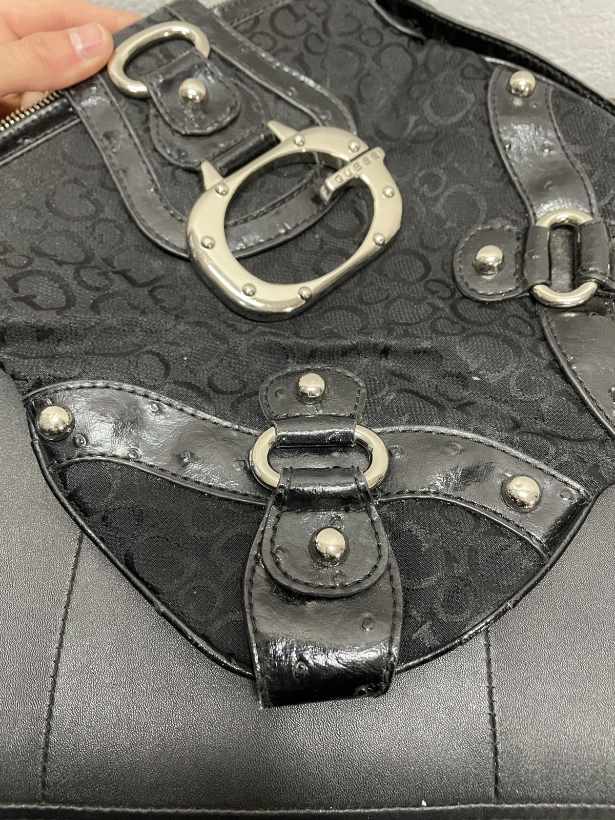 Guess × Vintage Rare🔥🔥 Y2K Vintage GUESS Baguette Shoulder Bag Denim Size ONE SIZE - 11 Thumbnail
