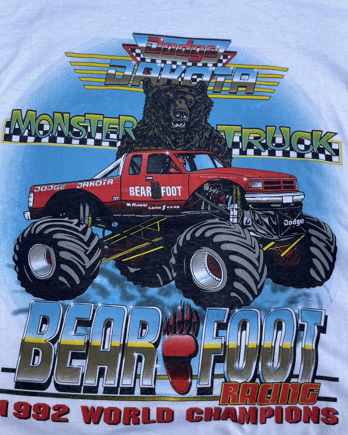 Vintage Vintage 90’s Monster Truck Bear Foot Racing Tee Size US M / EU 48-50 / 2 - 3 Thumbnail