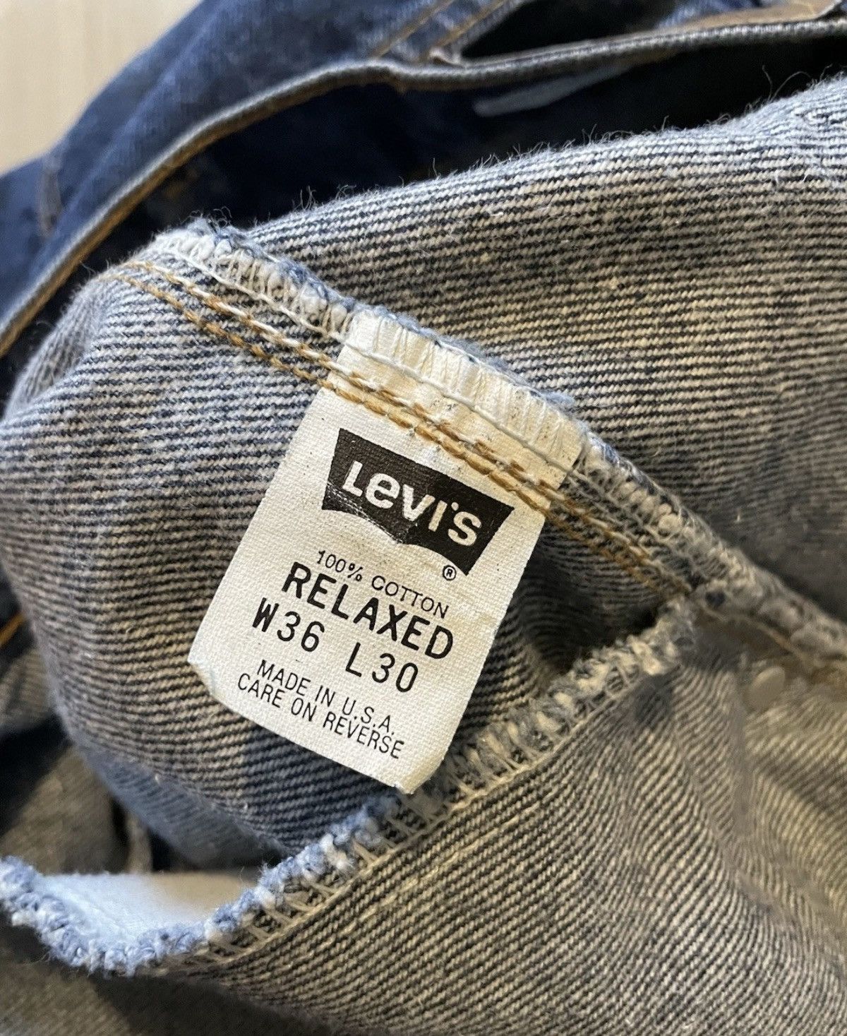 Levi's Vintage 90s Levis 540 Brown Tab Made In USA 36x30 *35x30 Size US 35 - 8 Thumbnail