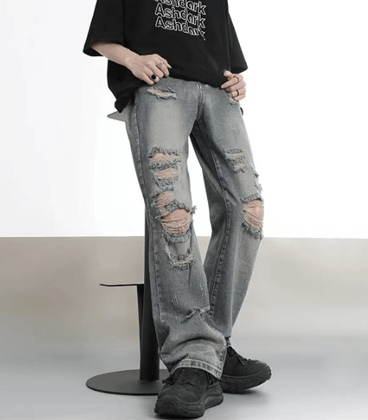 Japanese Brand High street hip hop distressed washed ripped jeans y2k Size US 32 / EU 48 - 4 Thumbnail