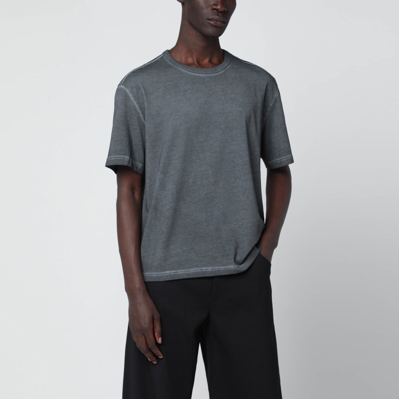 Sefr Sefr Mauro Black Washed-Effect T-Shirt In Organic Cotton Size US S / EU 44-46 / 1 - 1 Thumbnail