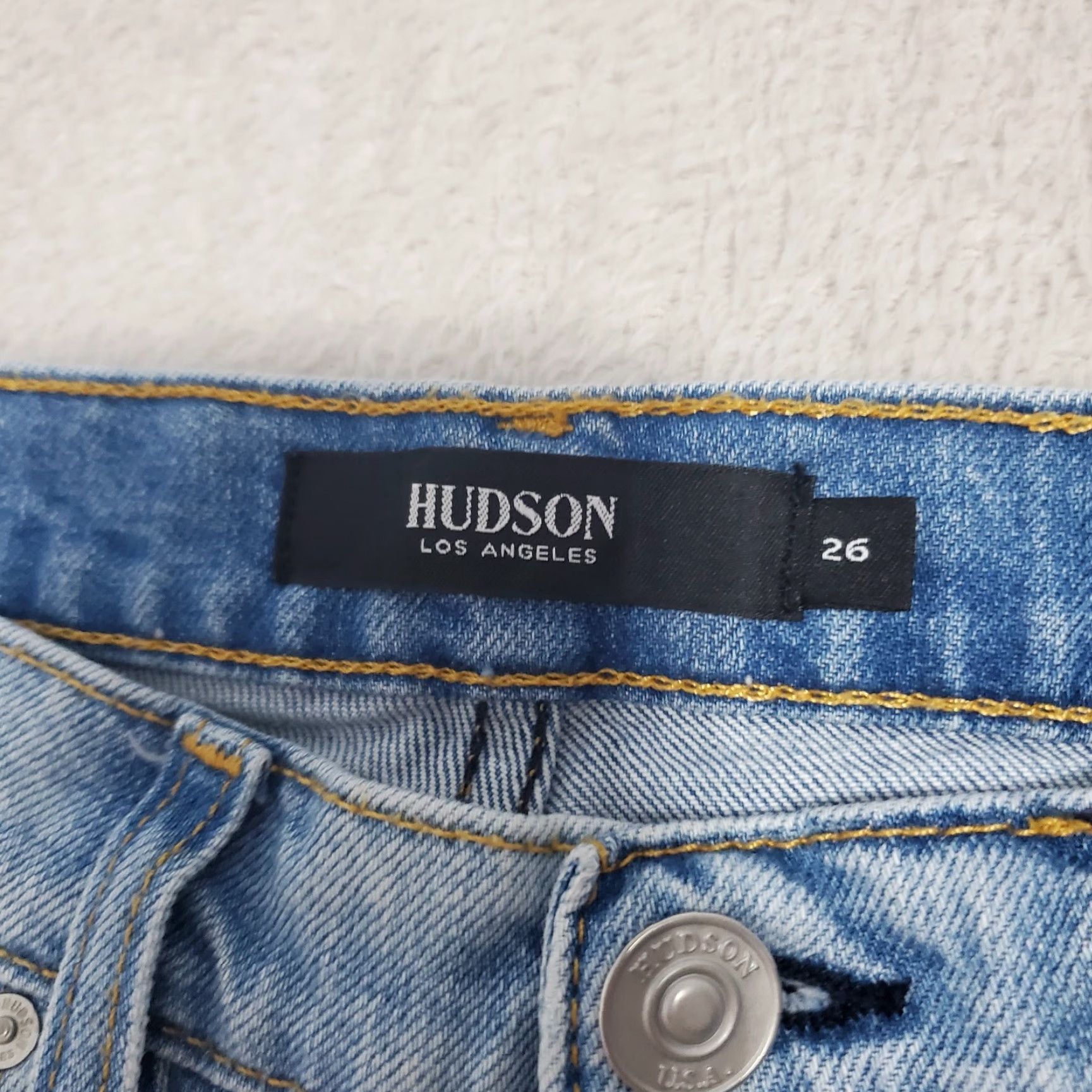 Hudson Hudson Bettie Taper Jeans Womens 26 Blue Light Wash Mid Rise Ankle Denim 28x26.5 Denim Cotton Spandex 5-Pocket Regular N/A Size 26" / US 2 / IT 38 - 3 Thumbnail