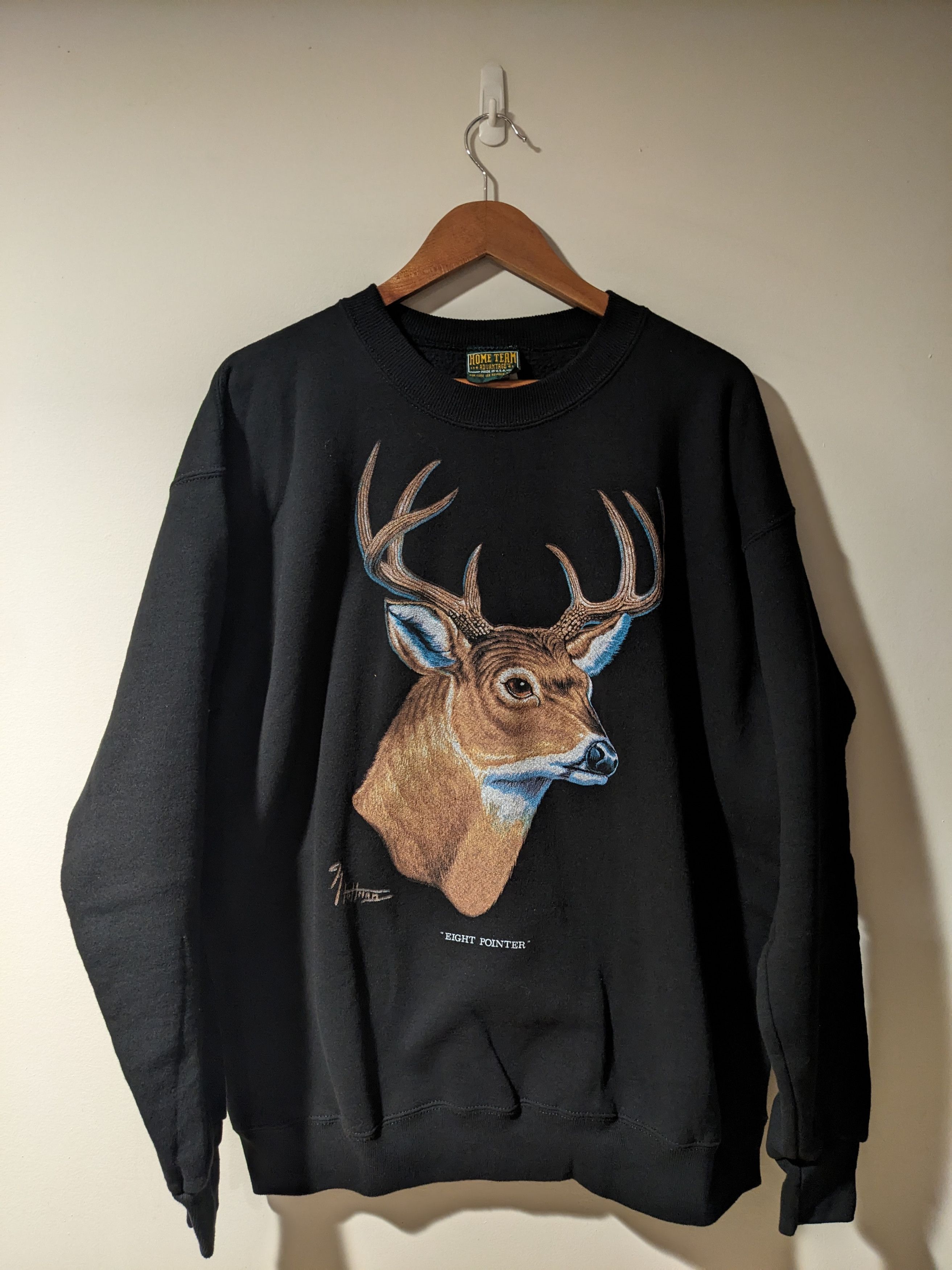 Vintage Vintage 90s Deer Doe Animal Nature Wildlife Sweatshirt Size US XL / EU 56 / 4 - 1 Thumbnail
