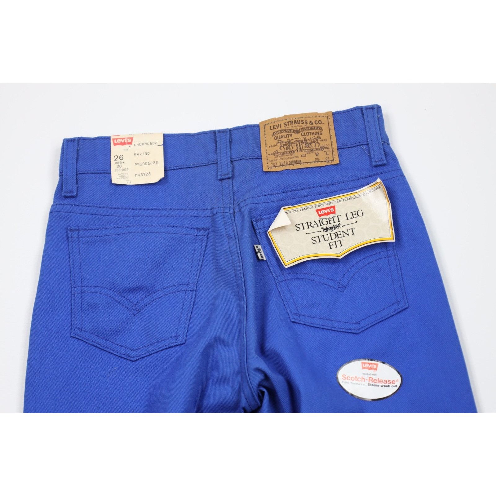 Levi's Deadstock Vintage 80s Levis 707 Student Straight Leg Jeans Size 26" / US 2 / IT 38 - 9 Thumbnail