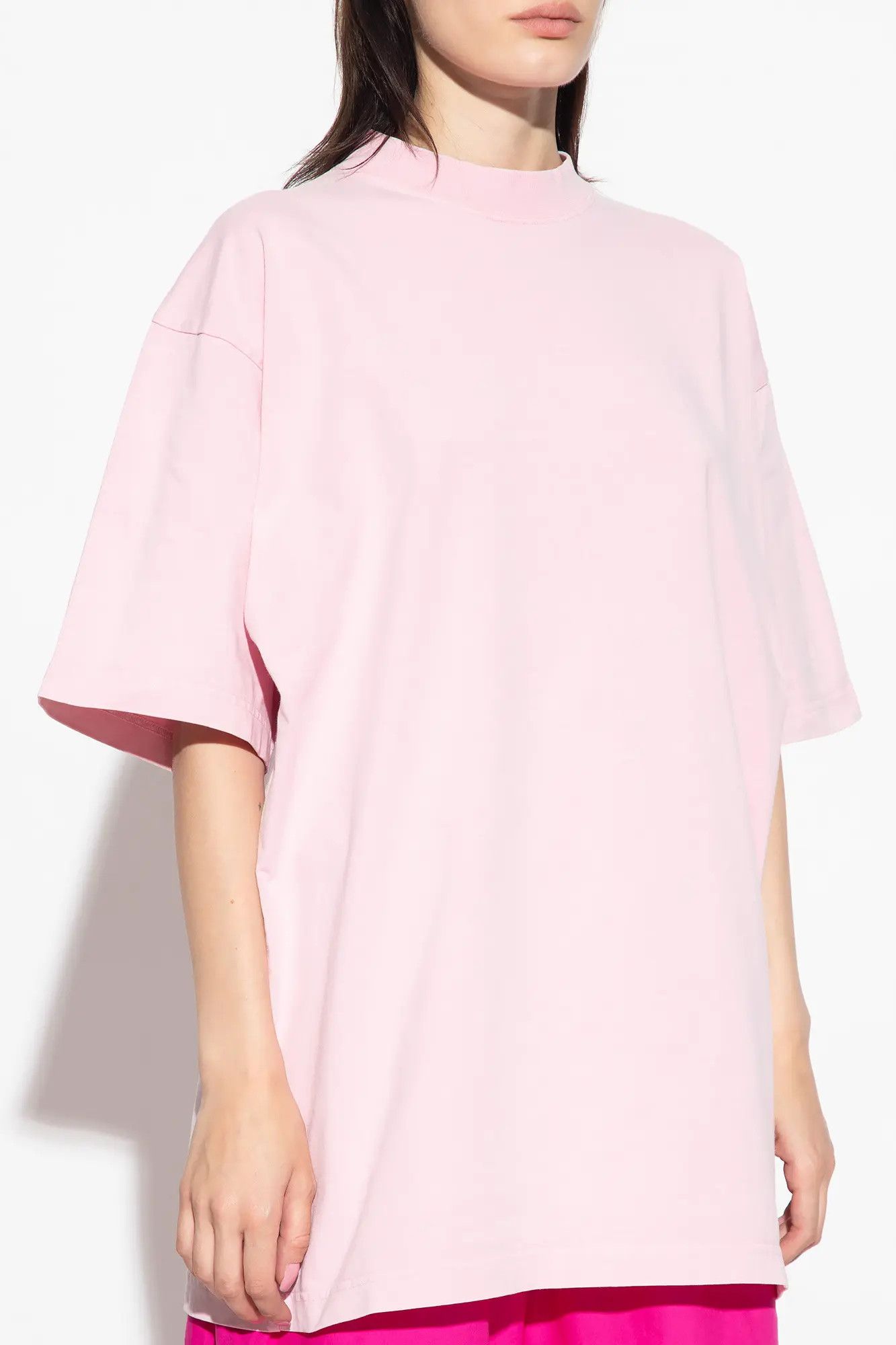 Balenciaga o1mt1gz0924 BB Paris Strass T-Shirt Medium Fit in Pink Size L / US 10 / IT 46 - 4 Thumbnail